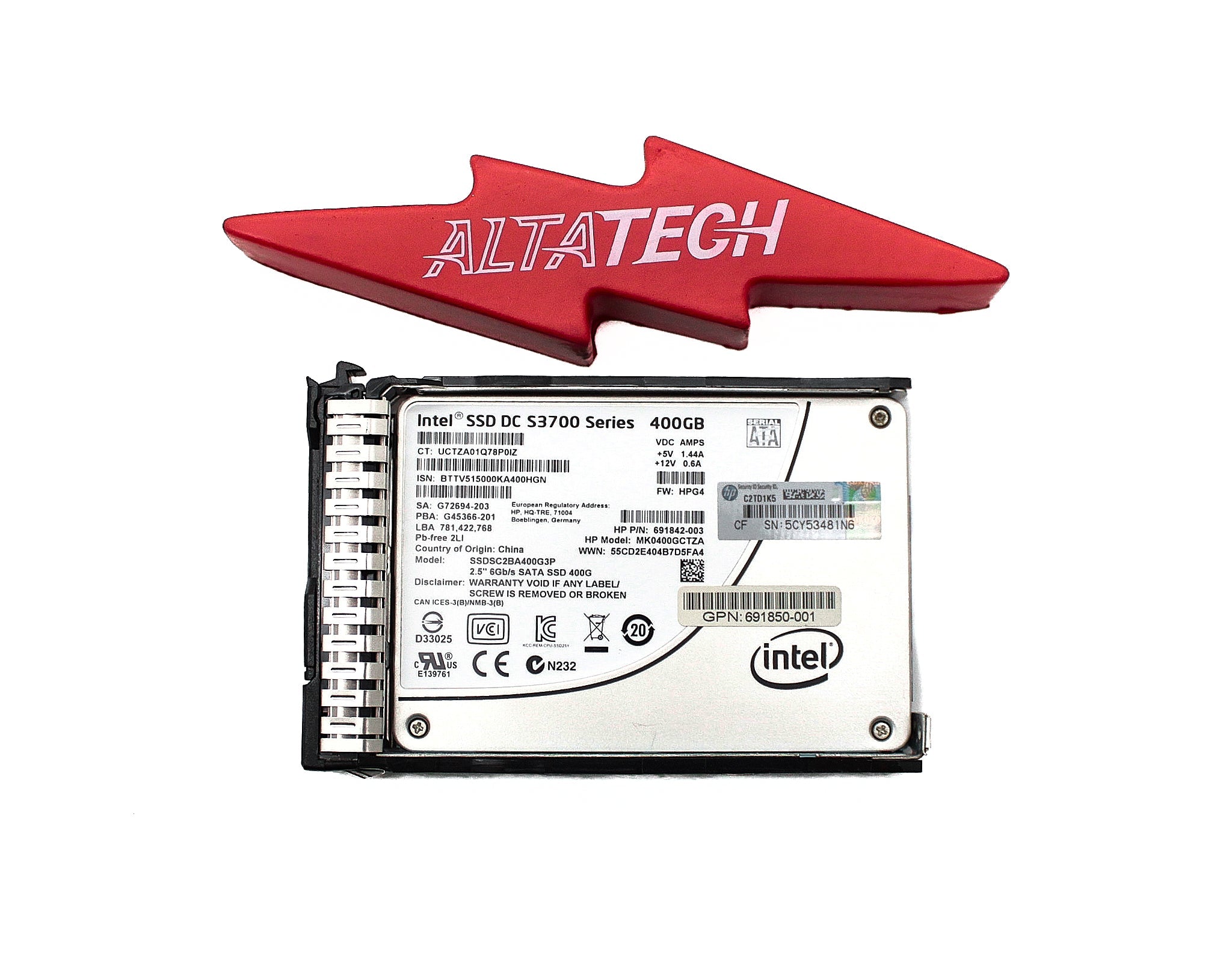 HP 692166-001 400GB 6G SFF SATA ME SC EM SSD HDD