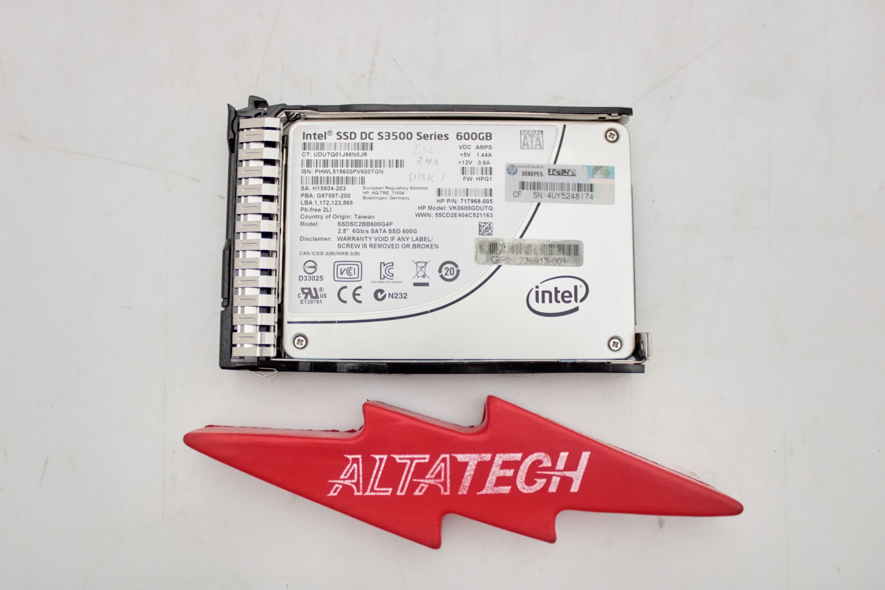 HP 739959-001 600GB 6G SATA VE SFF SSD