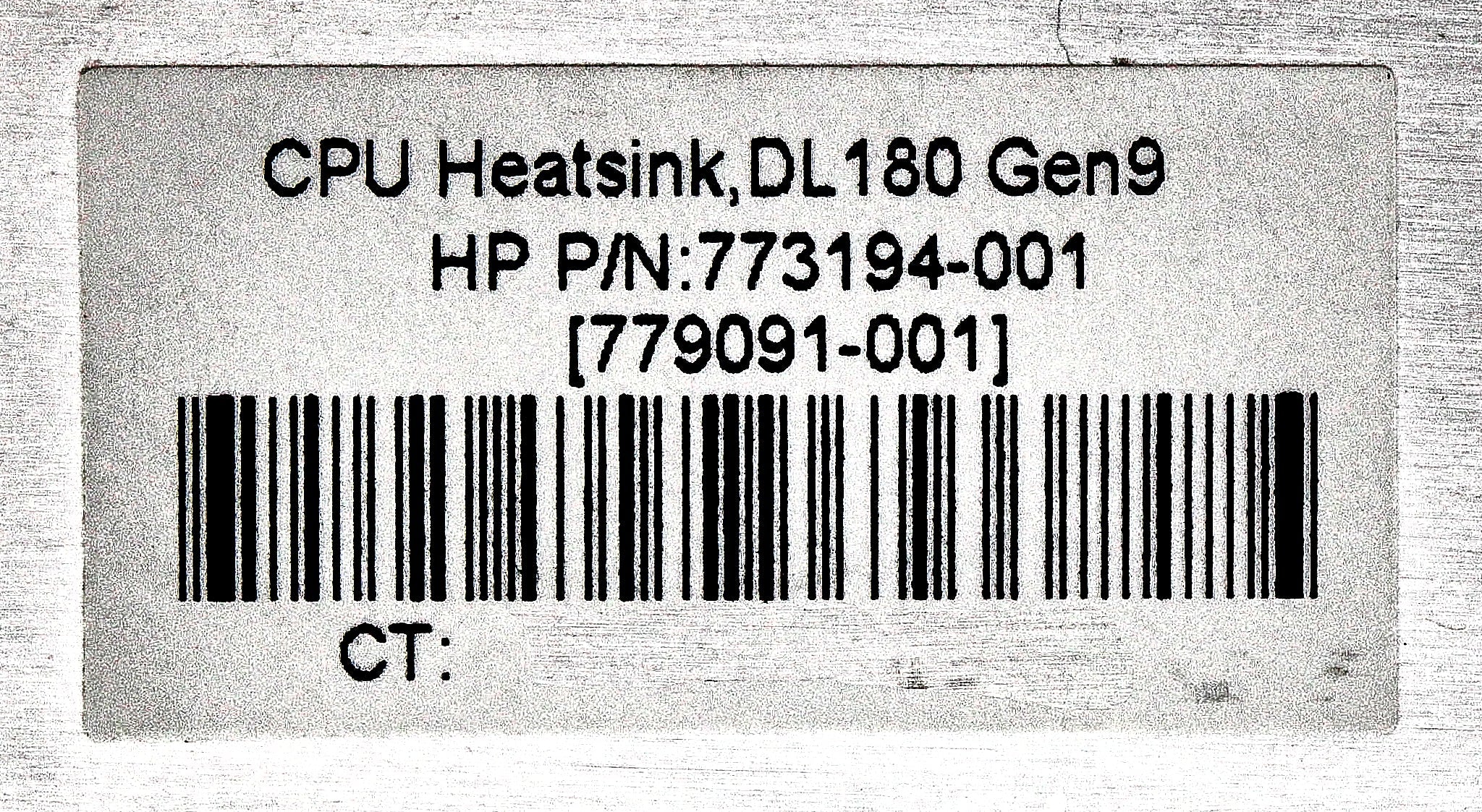 HP 773194-001 DL180 G9 HEATSINK