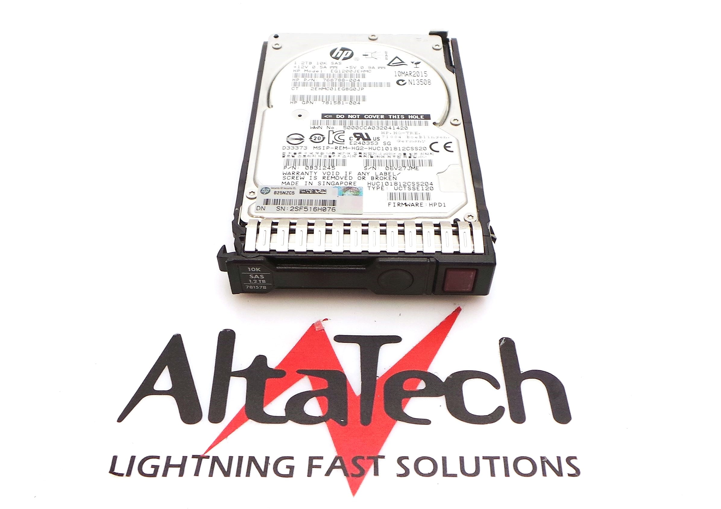 HP 796365-004 1.2TB 12G 10K SFF SAS HDD