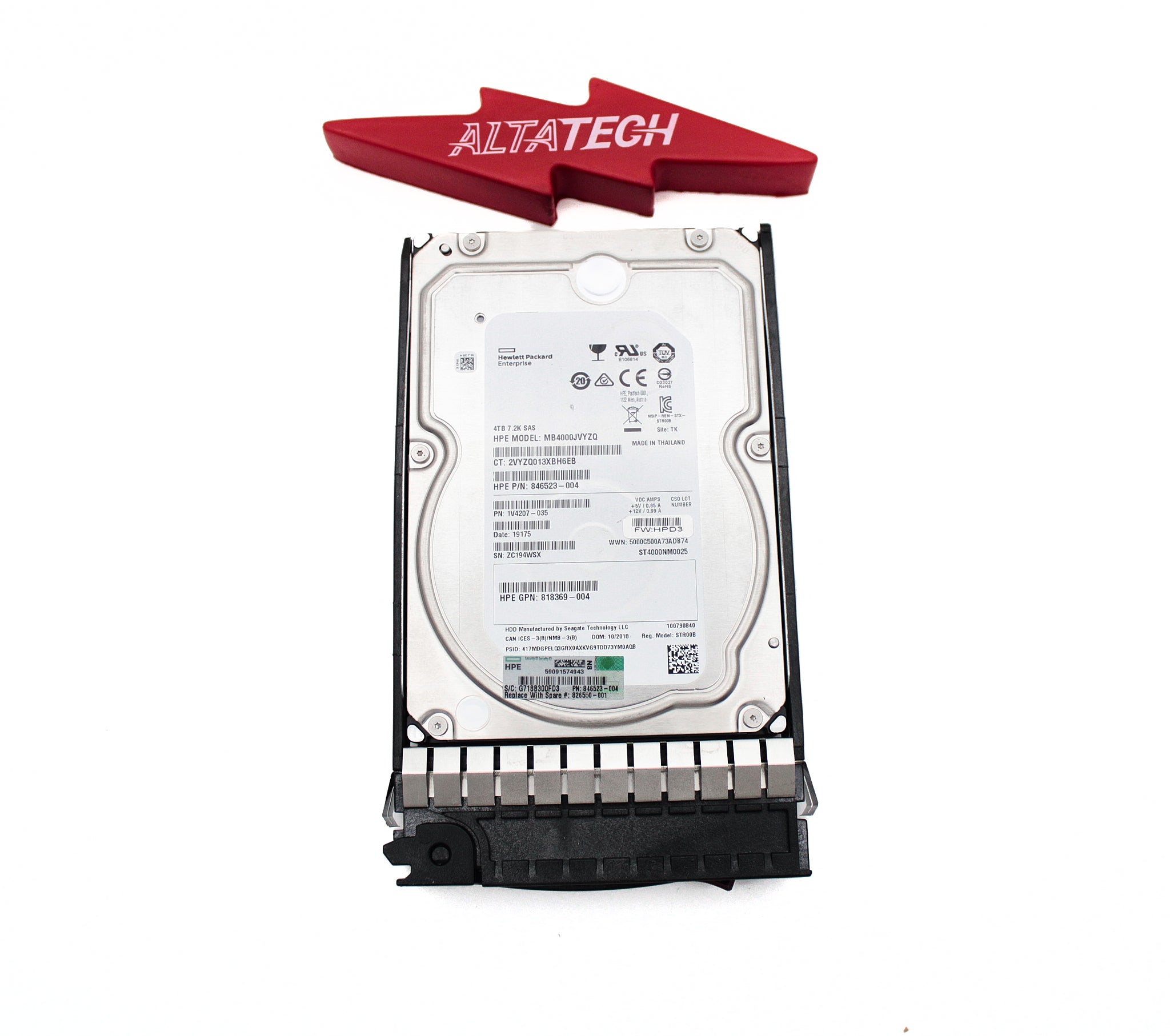 HP 846523-004 4TB 12G 7.2K LFF SAS MDL HDD