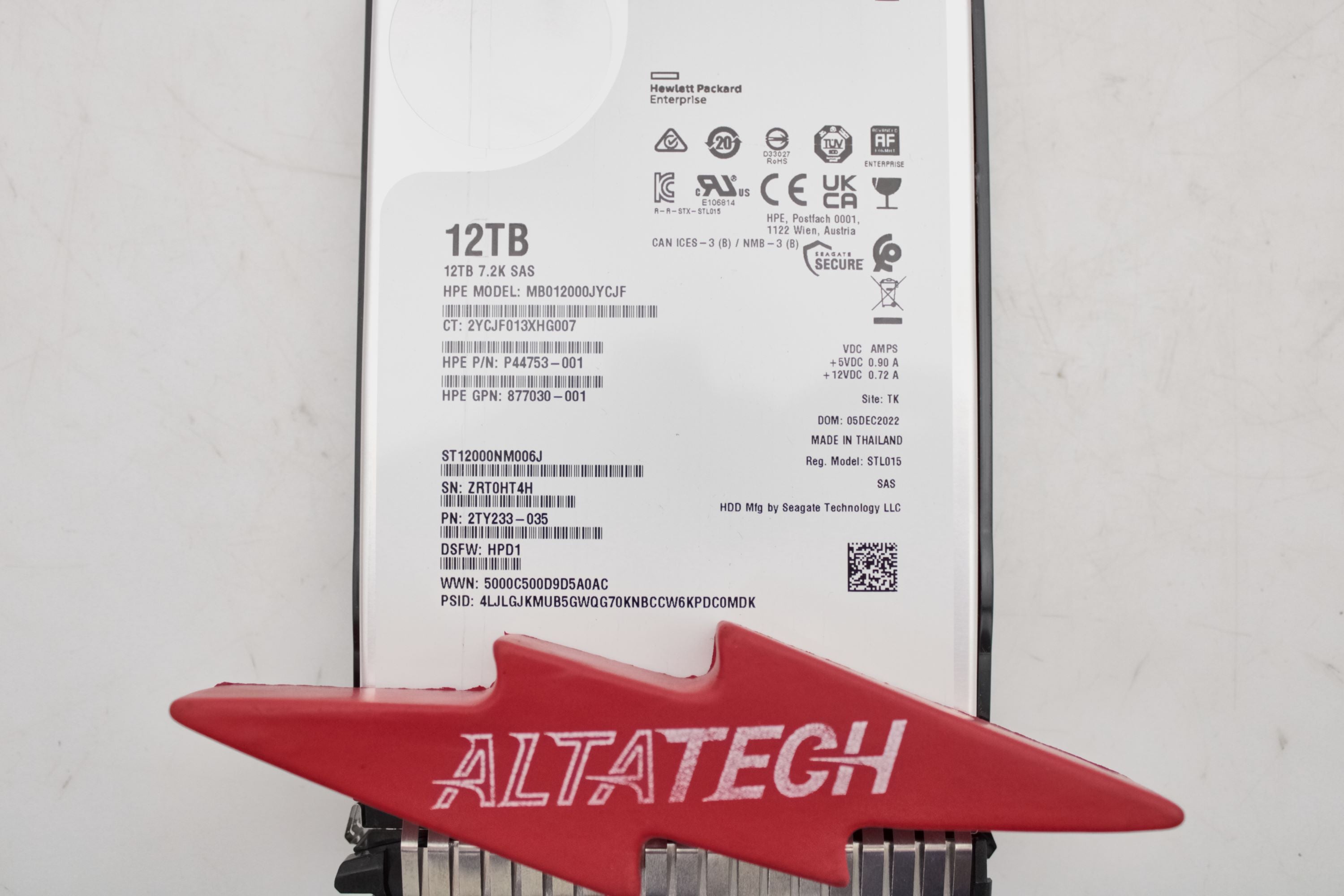 HP 868210-001 12TB 12G 7.2K LFF SAS HDD