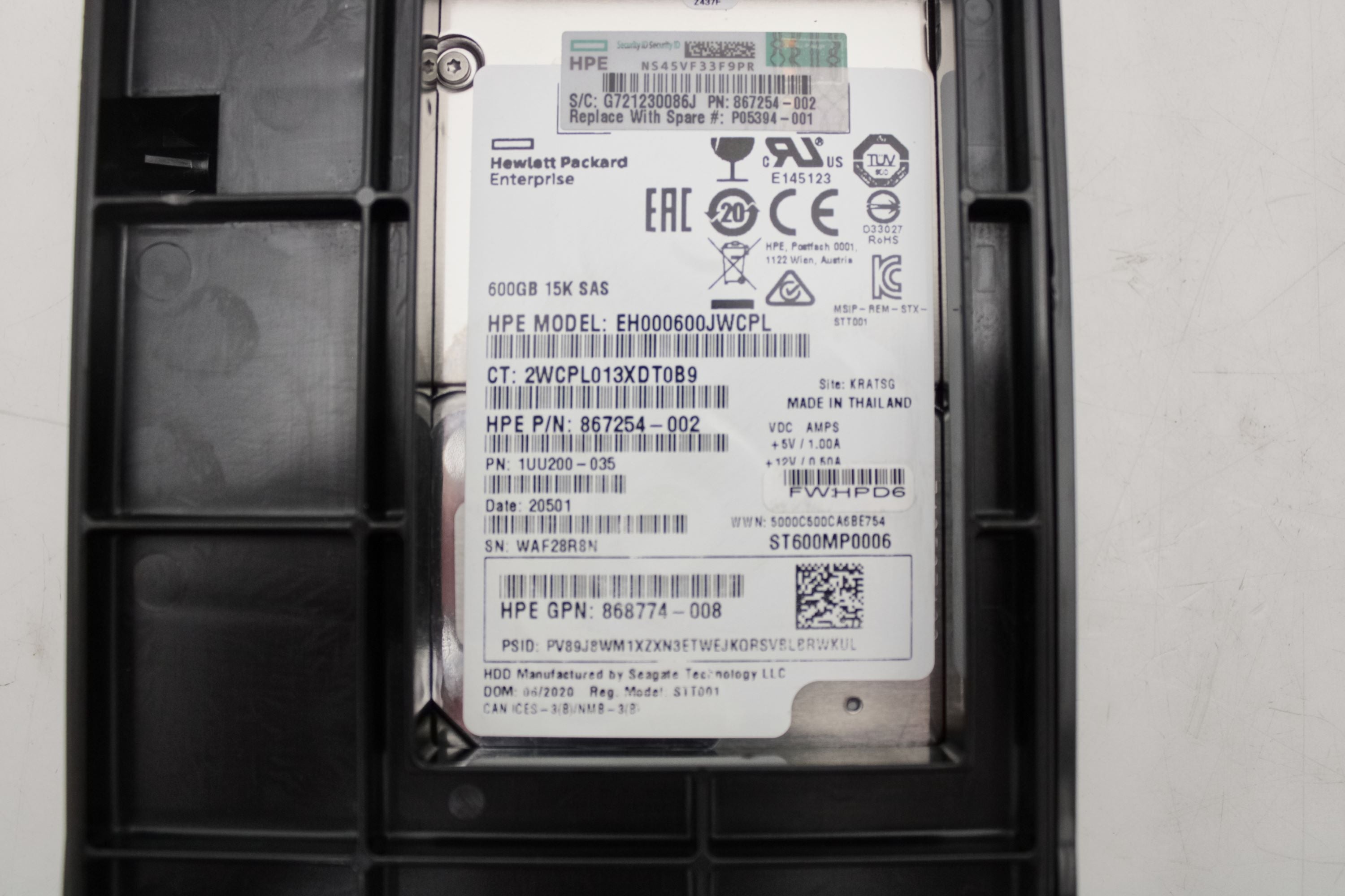 HP P05394-001 600GB 12G 15K LFF SCC DS SAS HDD