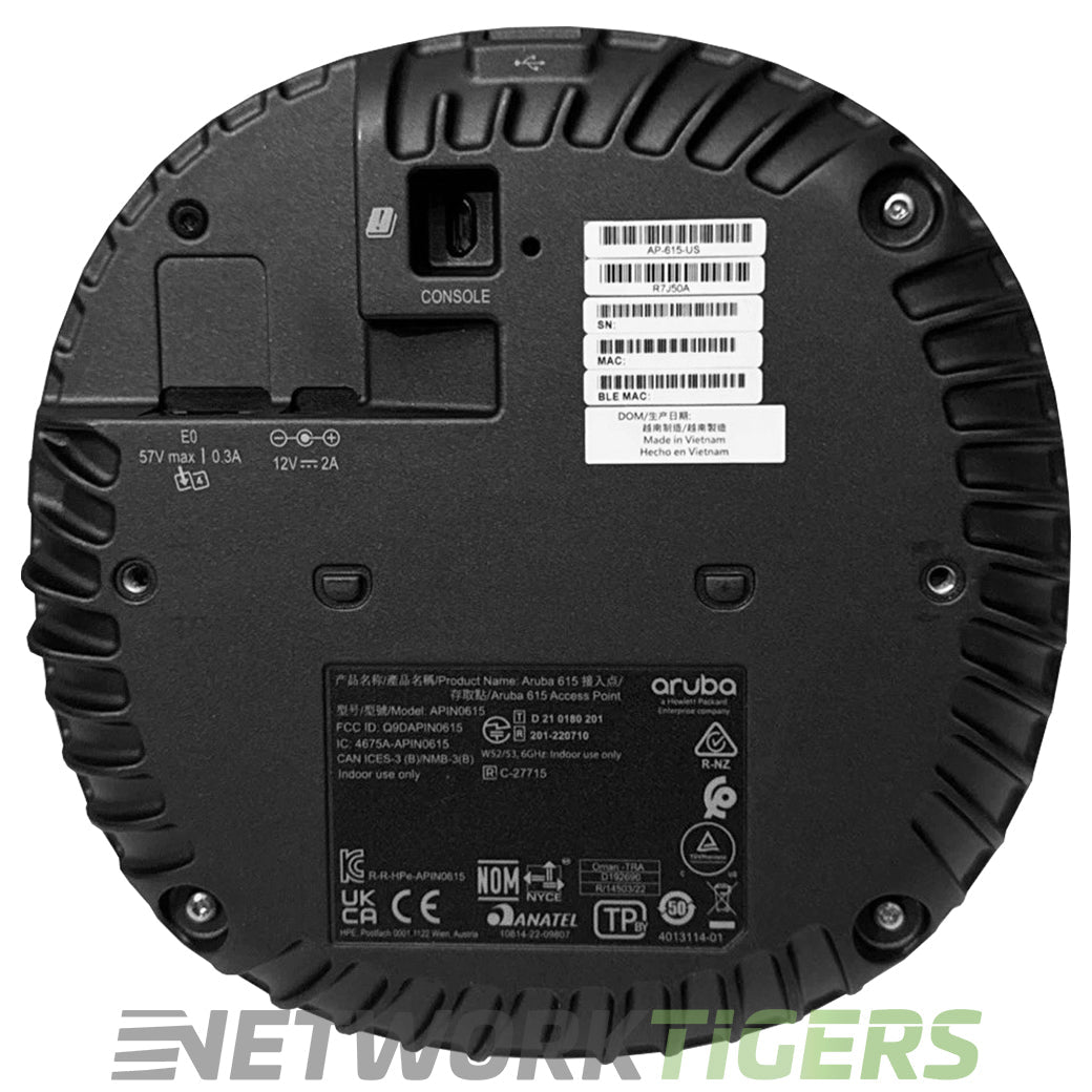 HPE Aruba AP-615 R7J50A (US) Wi-Fi 6E 802.11ax Internal Antenna Campus WAP