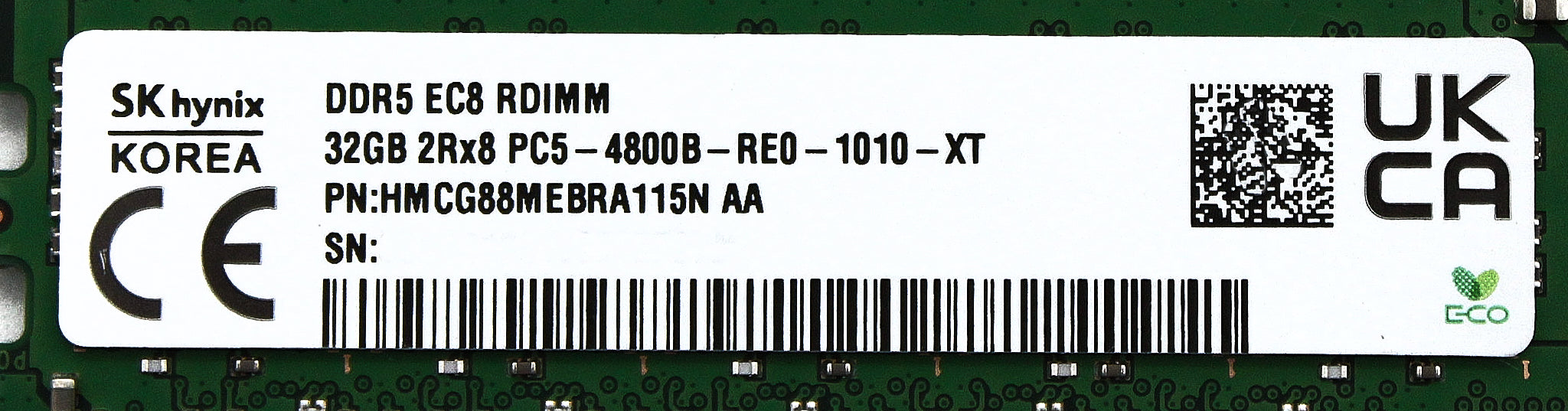 Hynix HMCG88MEBRA115N 32GB PC5-38400B-R DDR5-4800 2RX8 ECC RDIMM