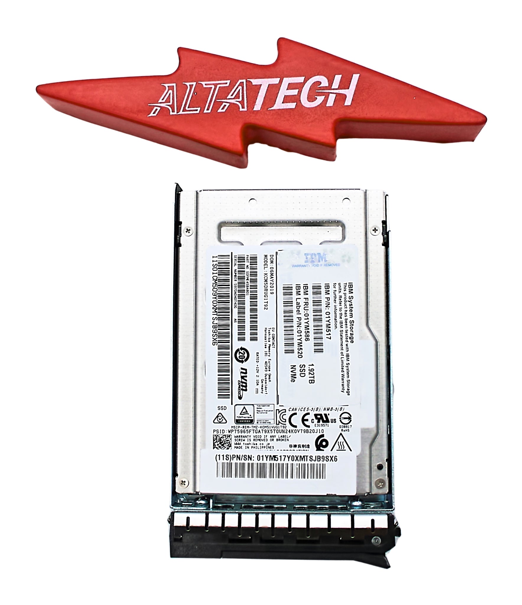 IBM 01CM524 1.92TB 2.5" NVMe Flash Drive