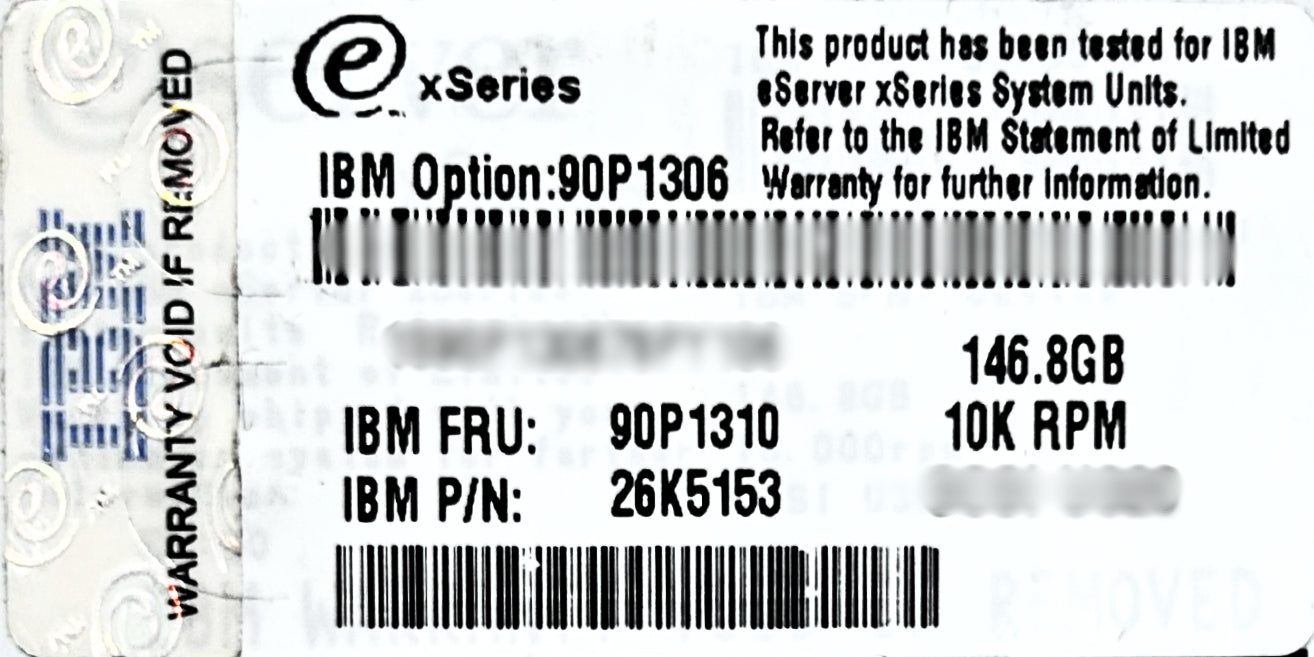 IBM 90P1310 146GB 10K RPM U3320 HDD