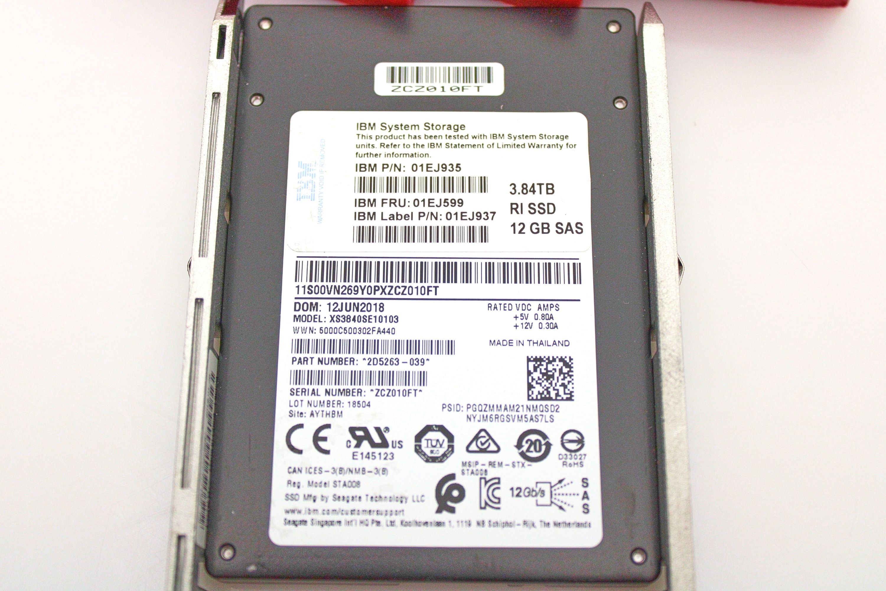 IBM ACN1 3.84TB 12G SAS 2.5" FLASH SSD V5KG2