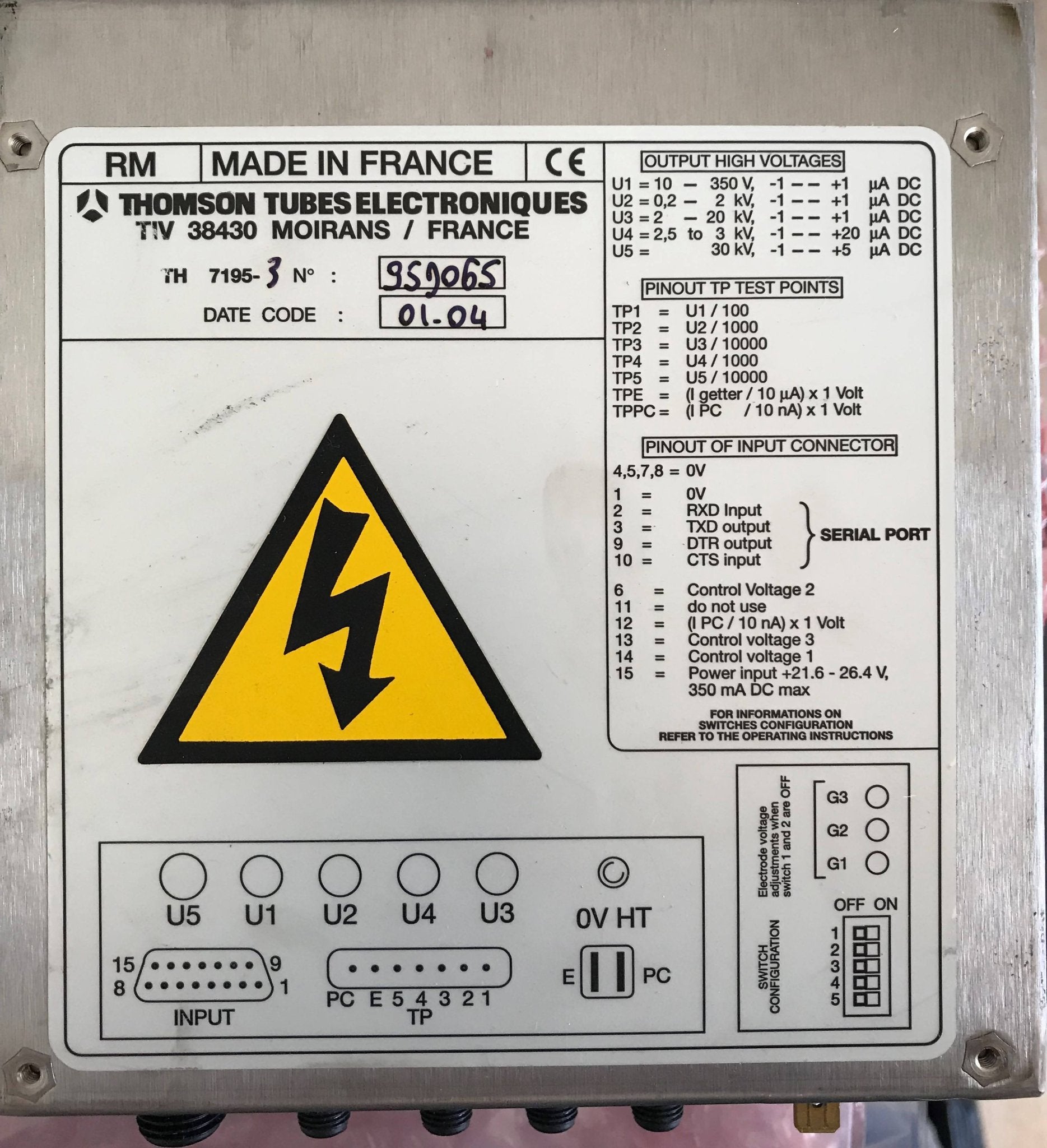 Image Intensifier HV Power Supply(TH-7195-3Thales