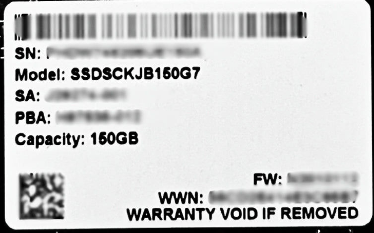 Intel SSDSCKJB150G7 150GB SSD SATA 6G M.2 2280
