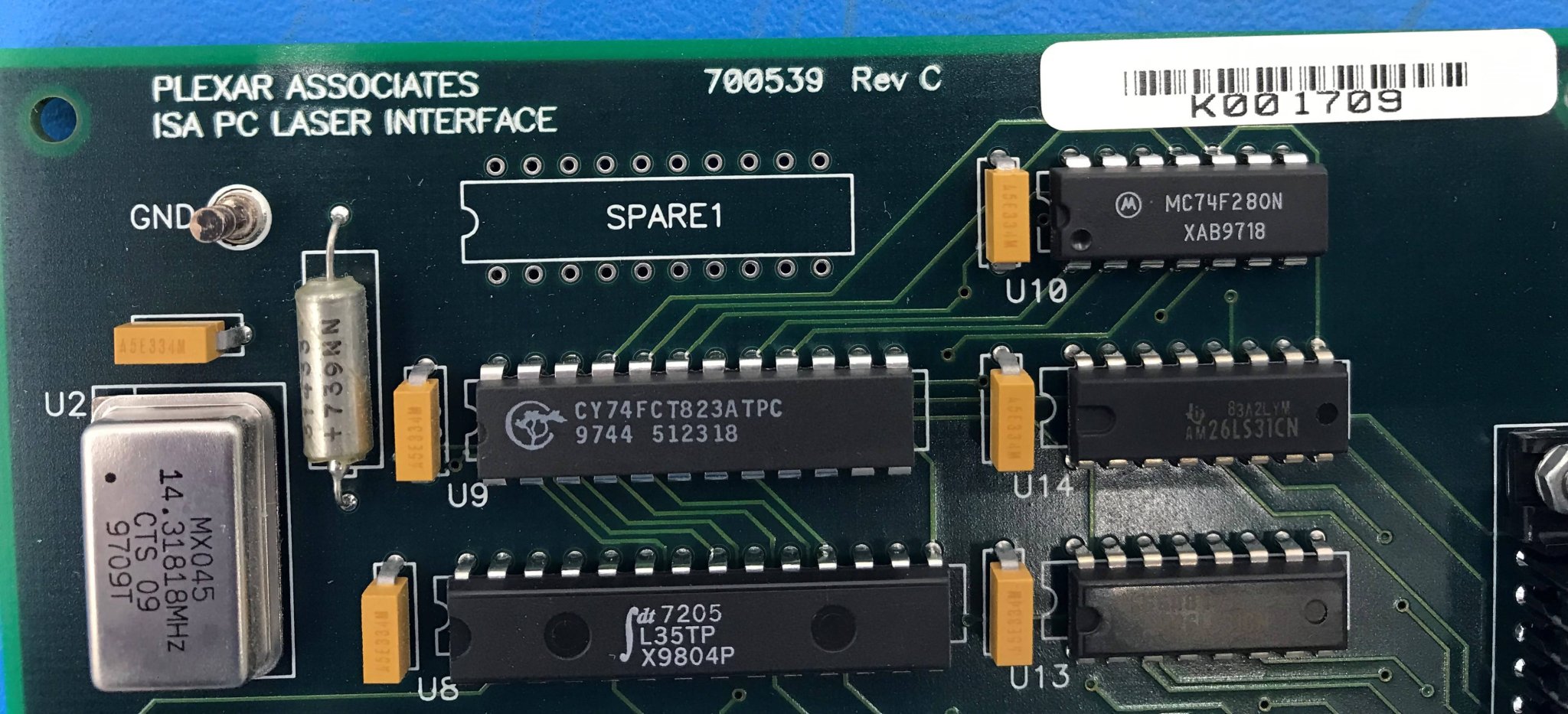 ISA PC Laser Interface Board (106089/700539 Rev C OEC/Plexar