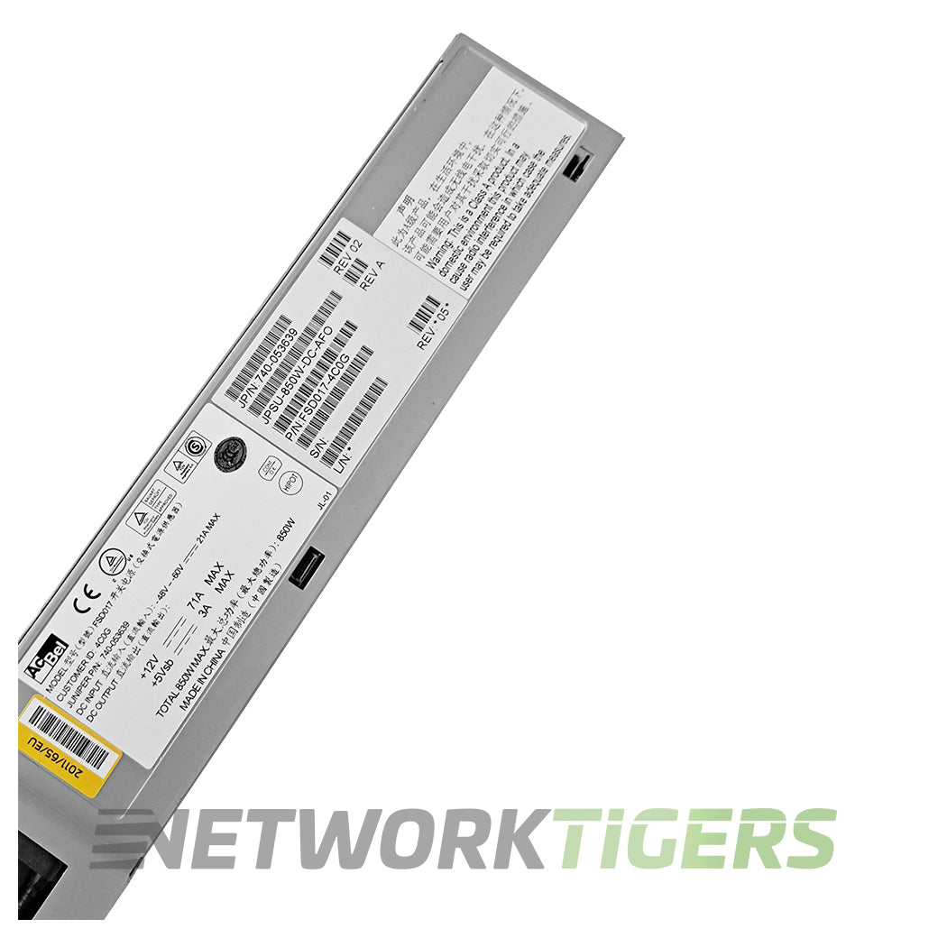 Juniper JPSU-850W-DC-AFO QFX5120 Series 850W DC F-B Airflow Power Supply