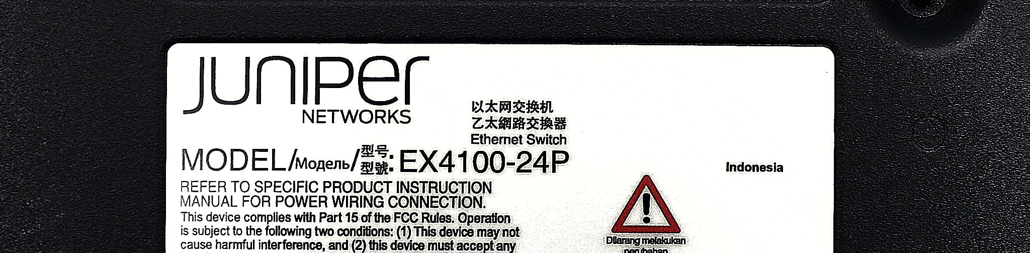 Juniper Networks EX4100-24P EX4100 24-Port 10/100/1000BaseT PoE+, 4x 1