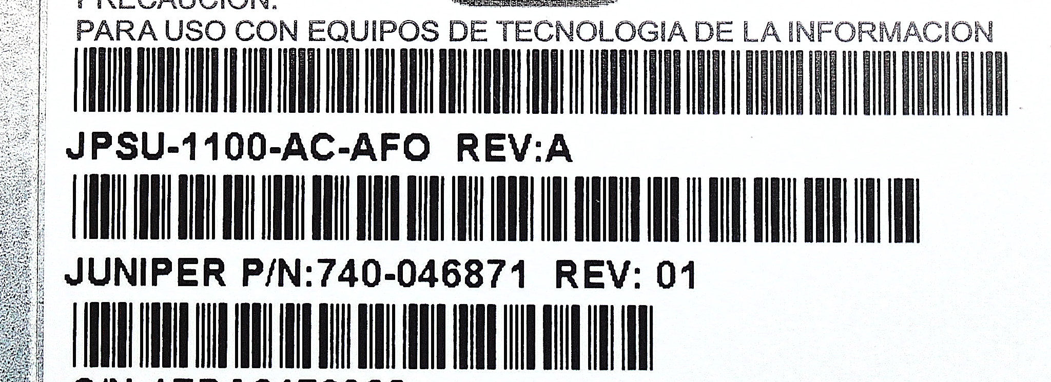 Juniper Networks JPSU-1100-AC-AFO EX4300 Power Supply 1100W