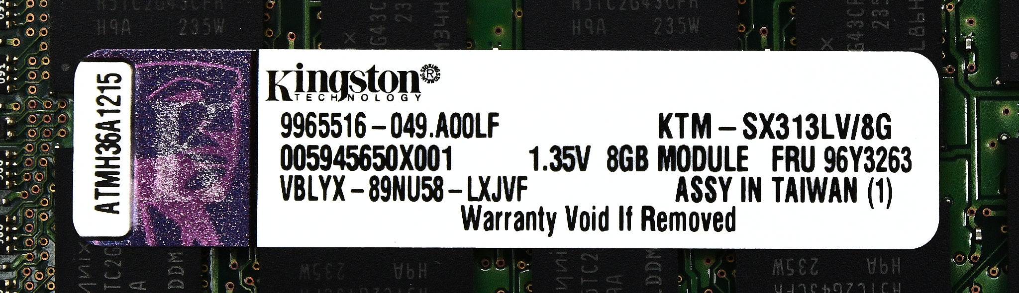 Kingston KTM-SX313LV/8G 8GB 2RX4 PC3L-10600R DDR3-1333MHZT