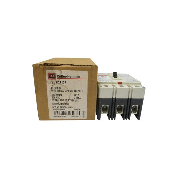 CUTLER HAMMER FD3125 6639C82G98 SER. C 600VAC 125A NSMP
