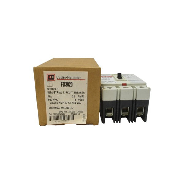 CUTLER HAMMER FD3020 6639C82G85 SER. C 600VAC 20A NSMP