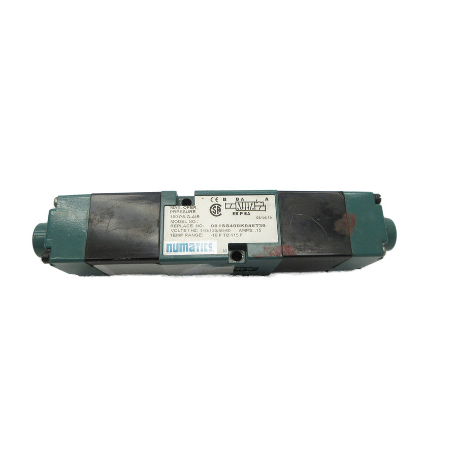 NUMATICS 081SS400K046T30 110-120V .15A 150PSI UNMP