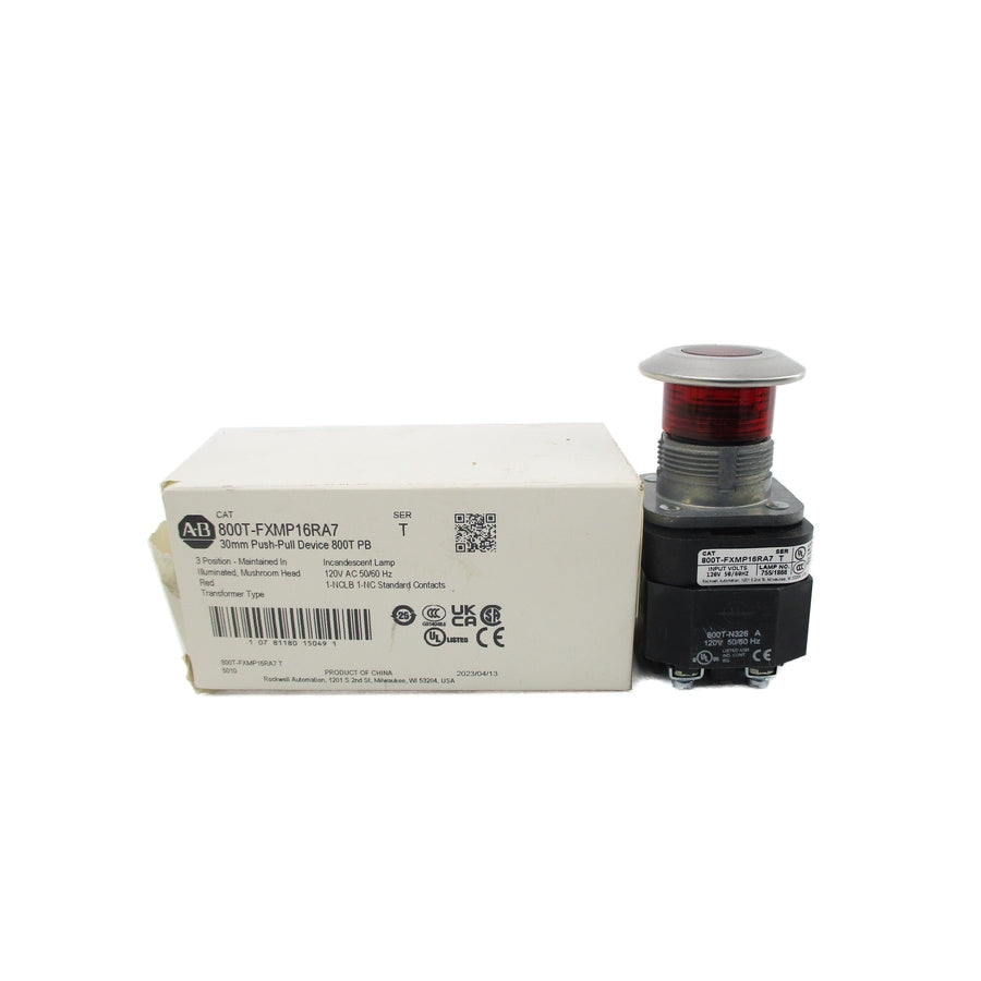 ALLEN BRADLEY 800T-FXMP16RA7 SER. T 120V (WH) NSMP