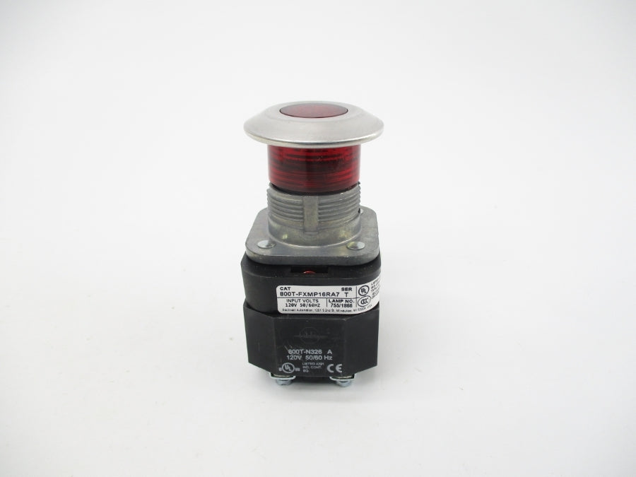 ALLEN BRADLEY 800T-FXMP16RA7 SER. T 120V (WH) NSMP