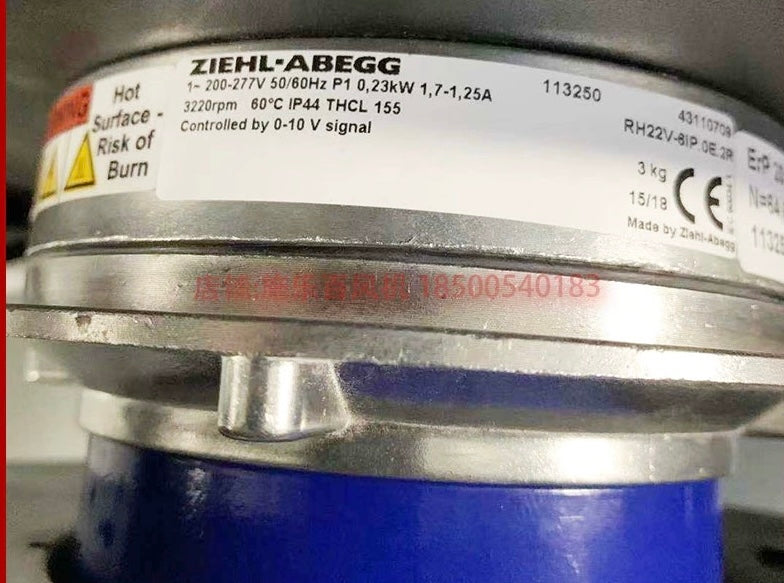 GR22V-4IP.ZC.BR  ZIEHL-ABEGG centrifugal fan 170W 1.75-1.45A
