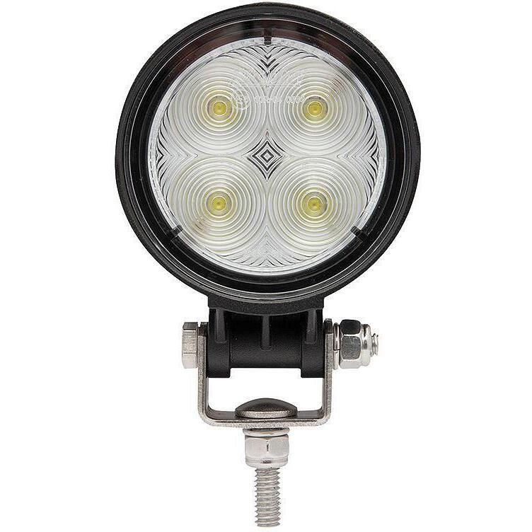 Seachoice TLL30FBSCH 51601 LED Flood Beam Round Work Light, 12/24V, Black Housing, 4 LEDs