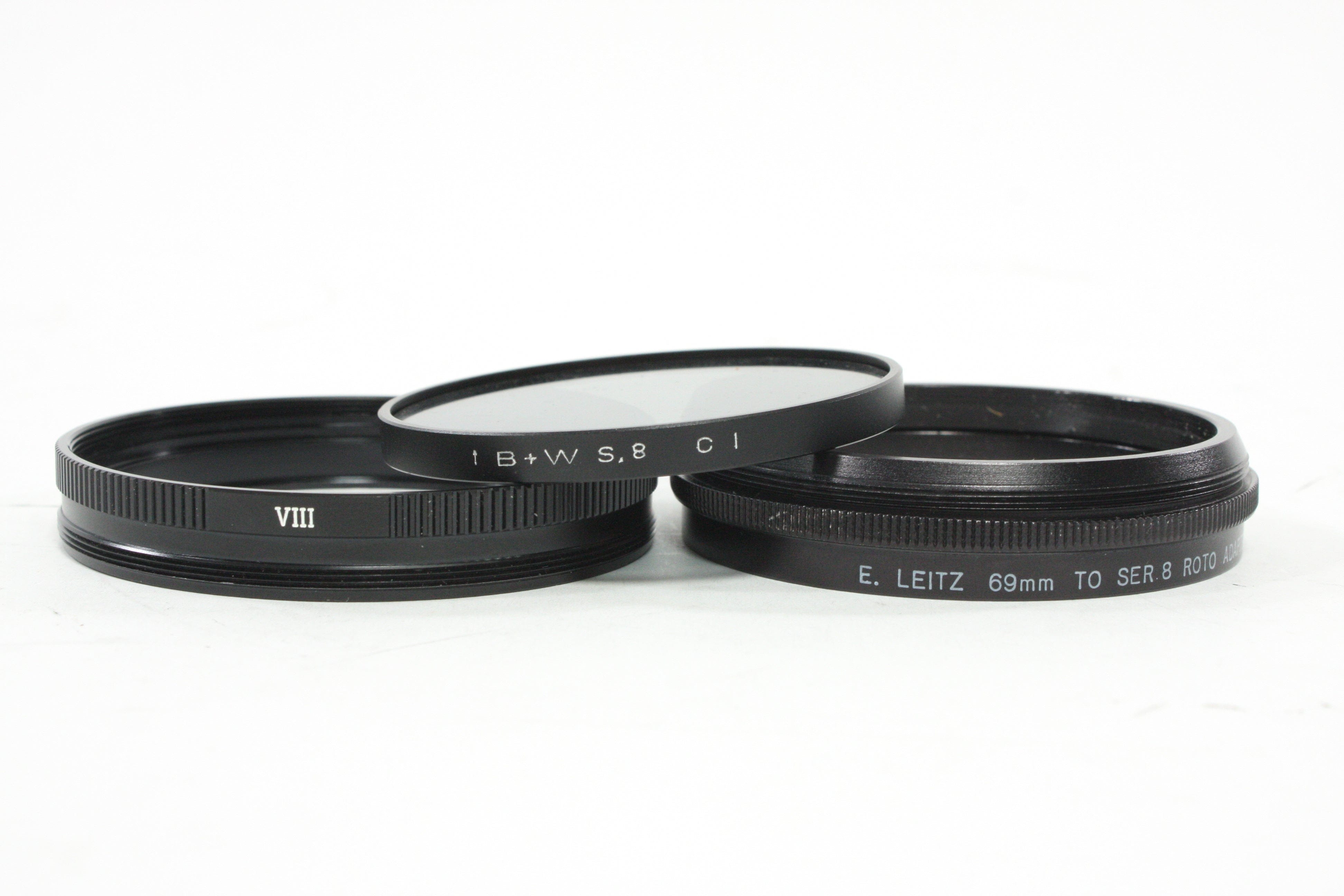 Leica E. Leitz 69mm Series 8 Roto Adapter/14165 with VIII and B&W Polarizer