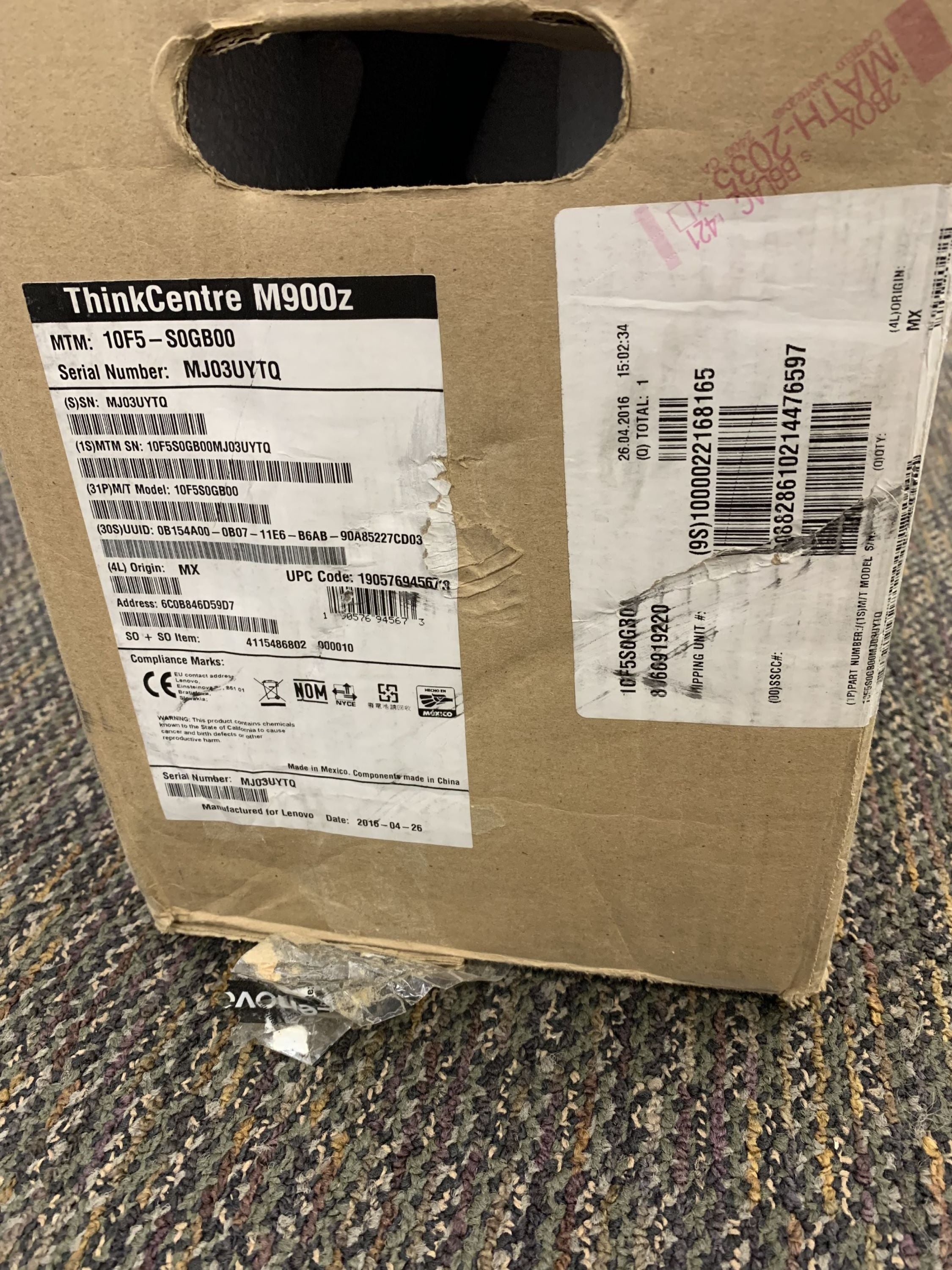 Lenovo M900Z THINKCENTRE ALL IN ONE I5-6500 3.2GHZ 4Core, 8GB RAM NO O
