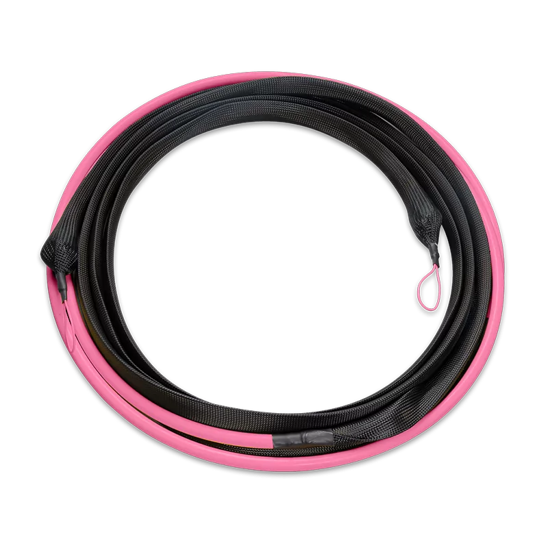 Pre-terminated MPO 2x2 Shuffle Trunk Cable, 128 Fibers, 16 x MPO-8 APC (Male) to 16 x MPO-8 APC (Male), Multimode (OM4), Type 2, LSZH/OFNP, 0.35dB Max, Breakout 80cm, Magenta