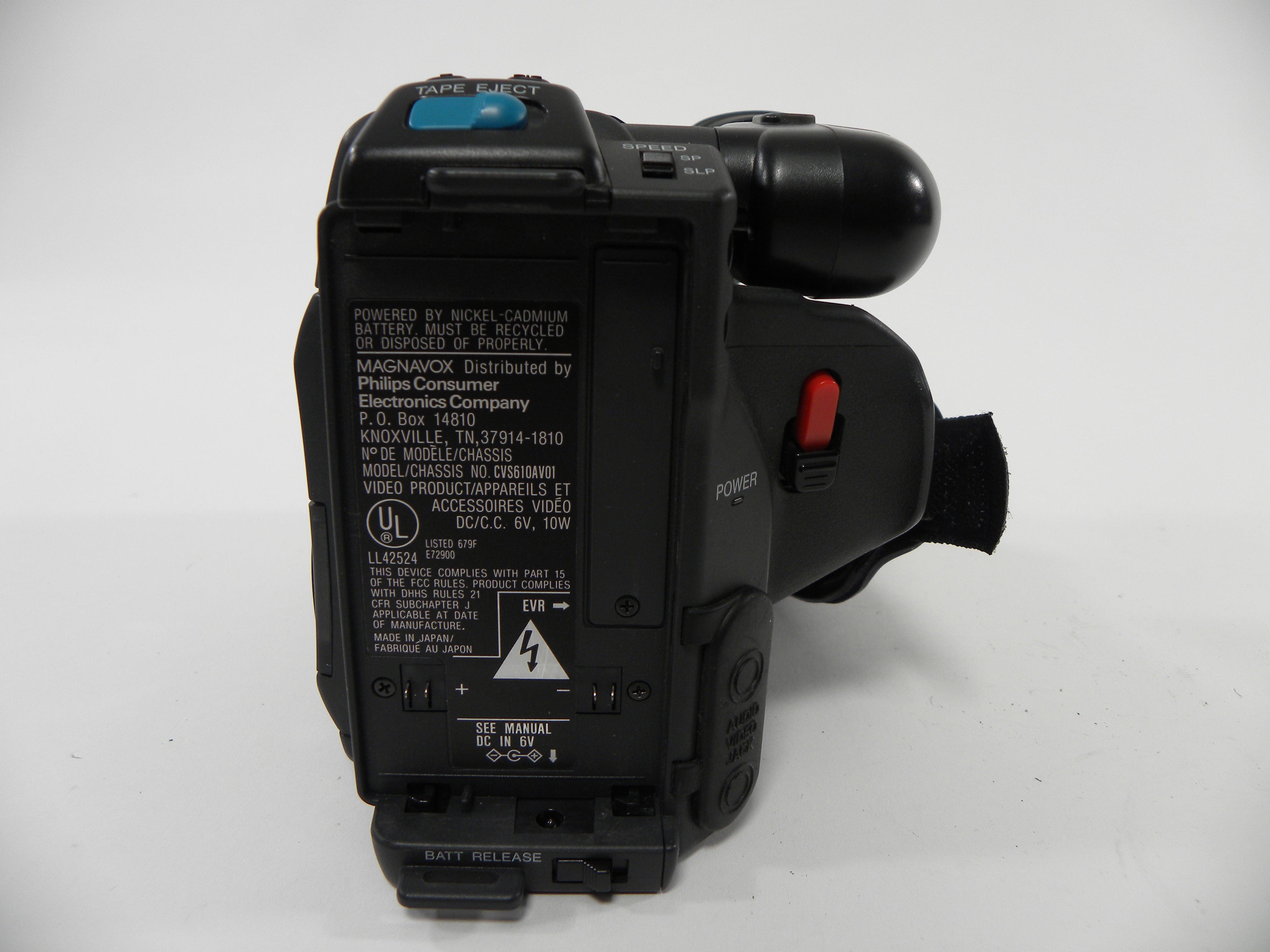 Magnavox Easy Cam VHS-C Camcorder CVS610AV01