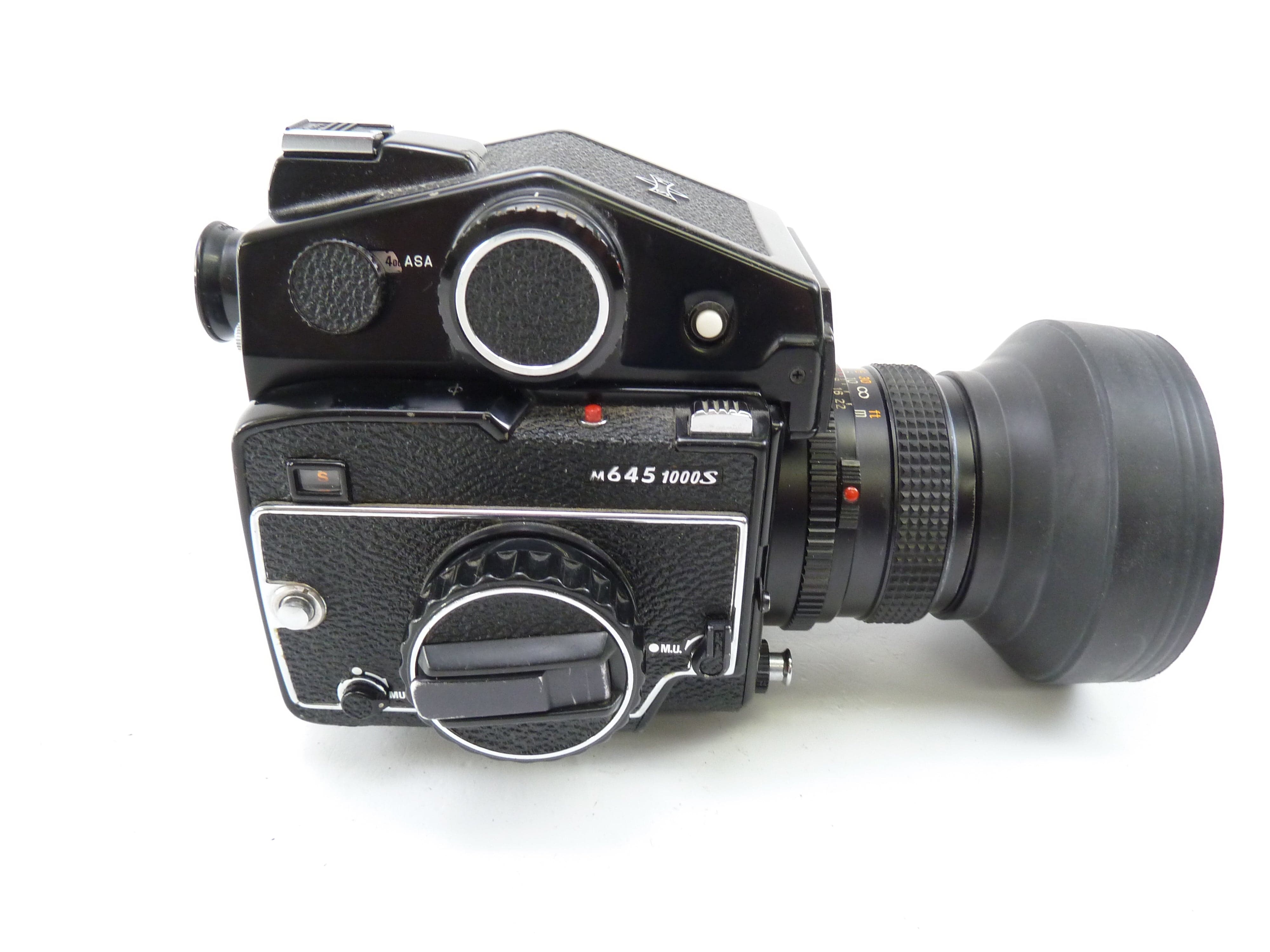 Mamiya M645 1000S Camera Outfit with PD Meter Prism Finder and 80MM F2.8 Lens
