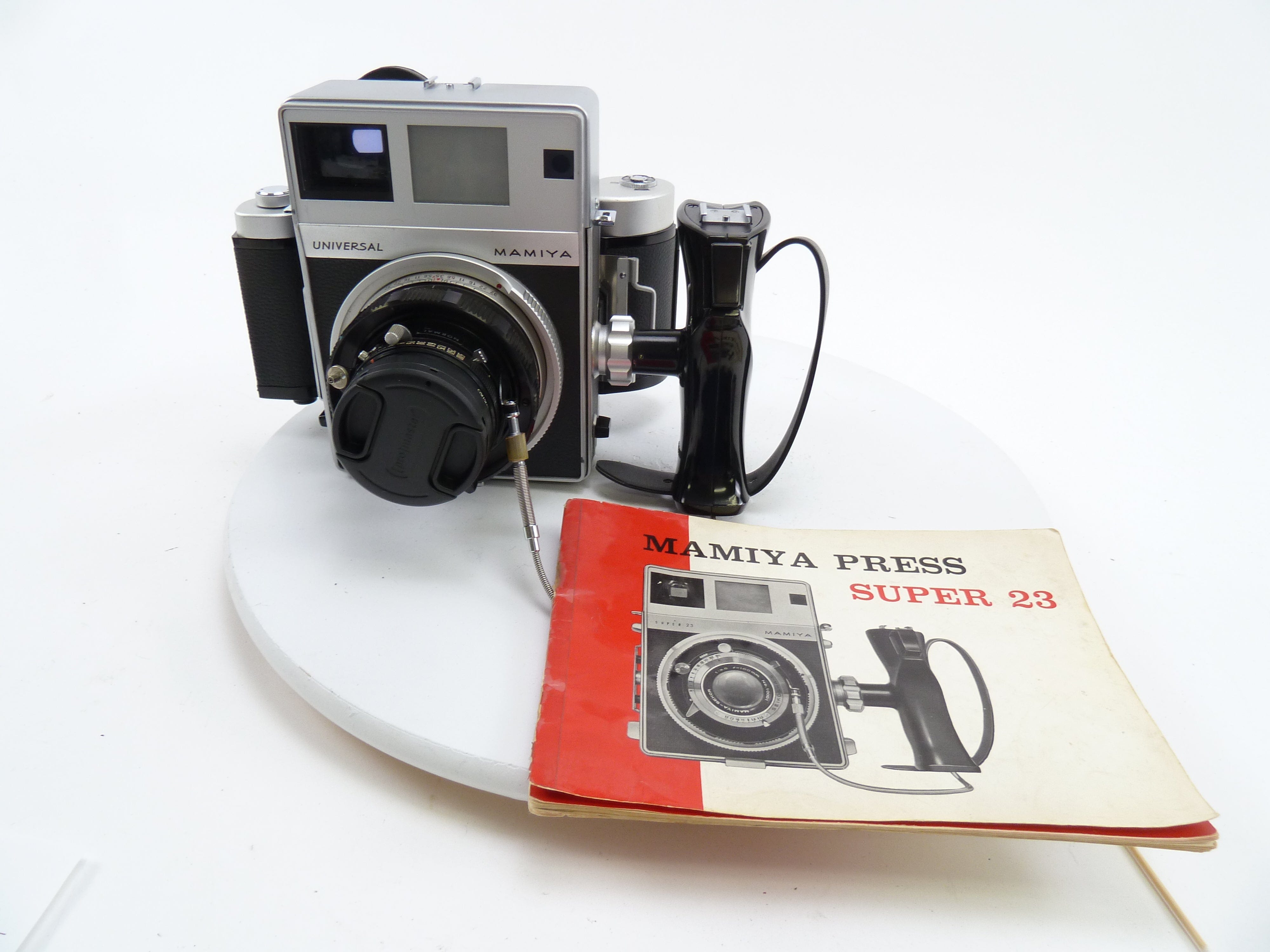 Mamiya Universal Camera Outfit with 100MM f3.5 Lens and 6X7 120/220 Film Back