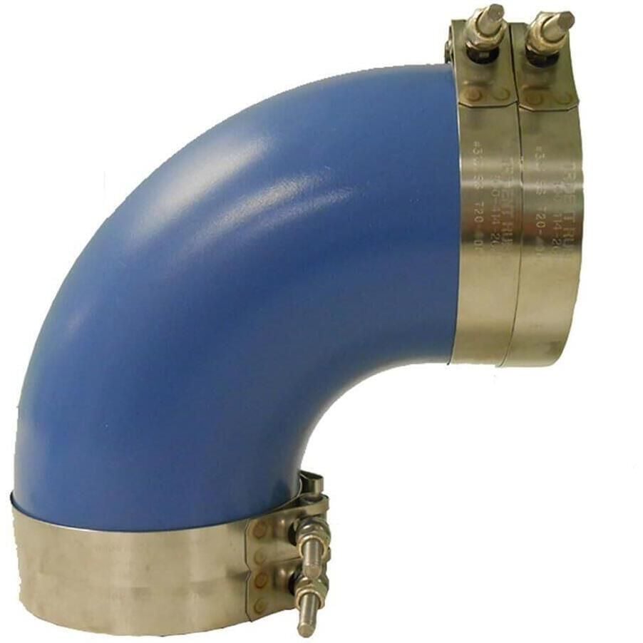 Trident Marine 290V5000-S/S Series 90 deg. Silicone Molded Wet Exhaust Elbow, Connector 5" w/ T-Bolt Clamps