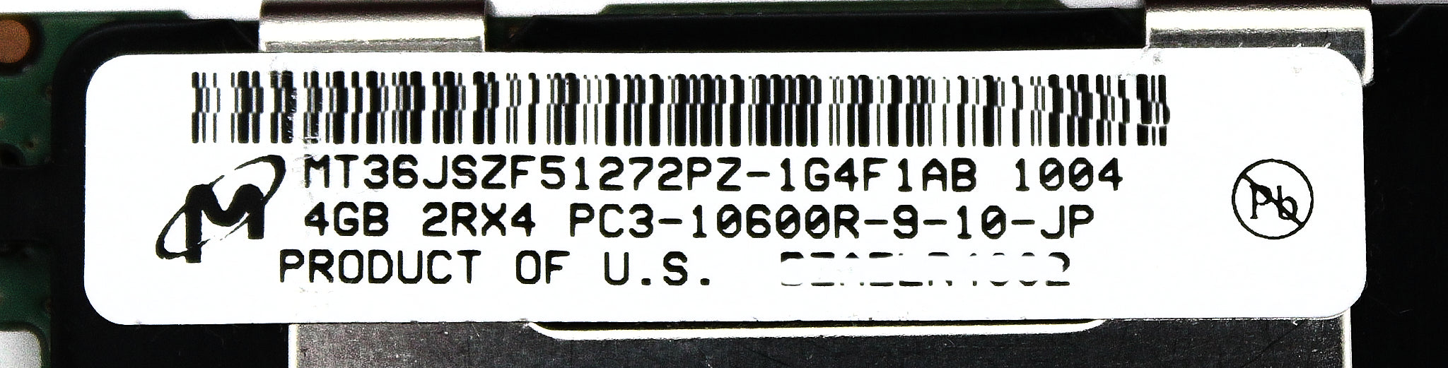 Micron MT36JSZF51272PZ-1G4F 4GB PC3-10600R DDR3-1333 2RX4 ECC