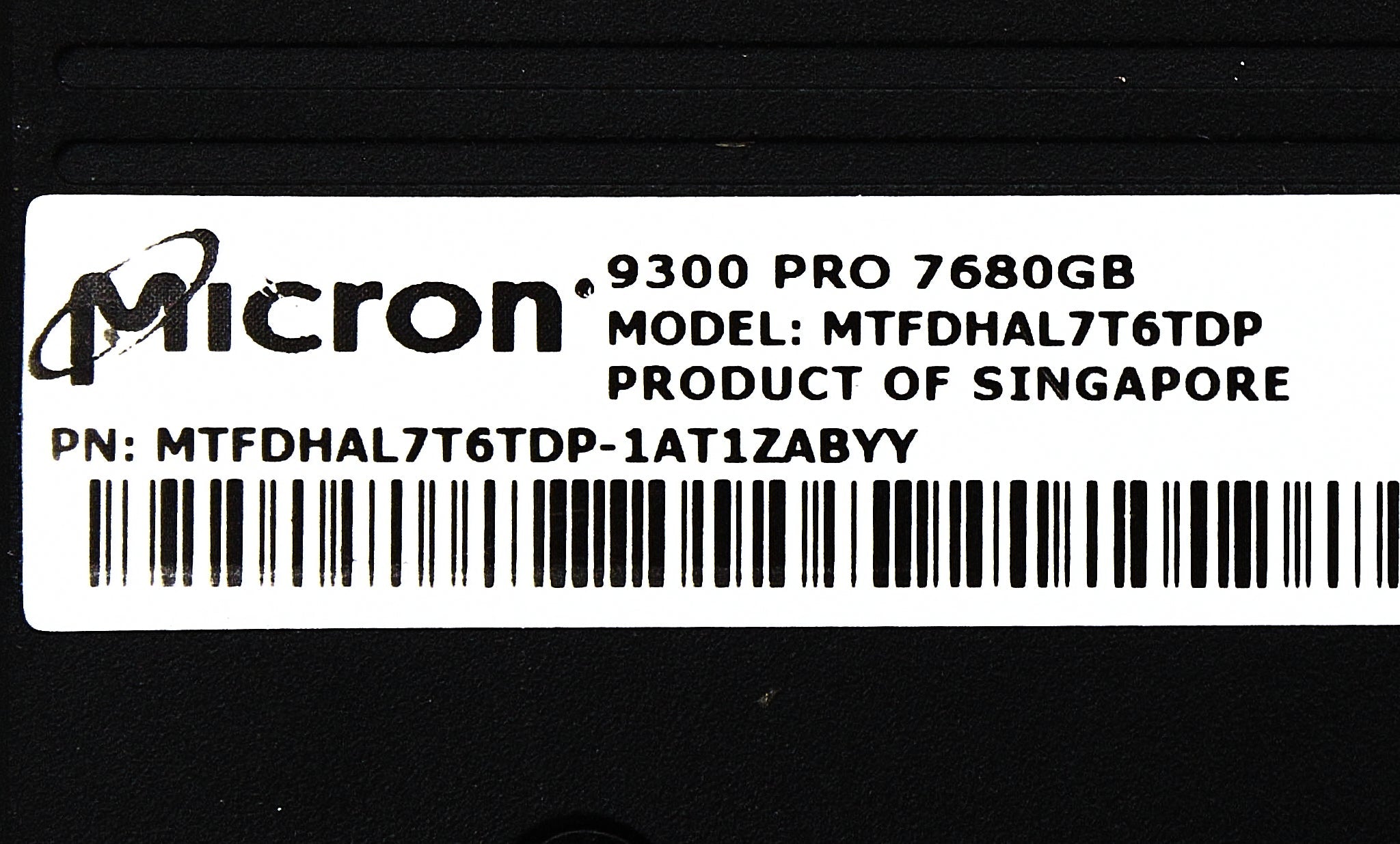 Micron MTFDHAL7T6TDP-1AT1ZABYY 7.68TB SSD SAS 2.5 NVME PCI-E U.2 MICRO