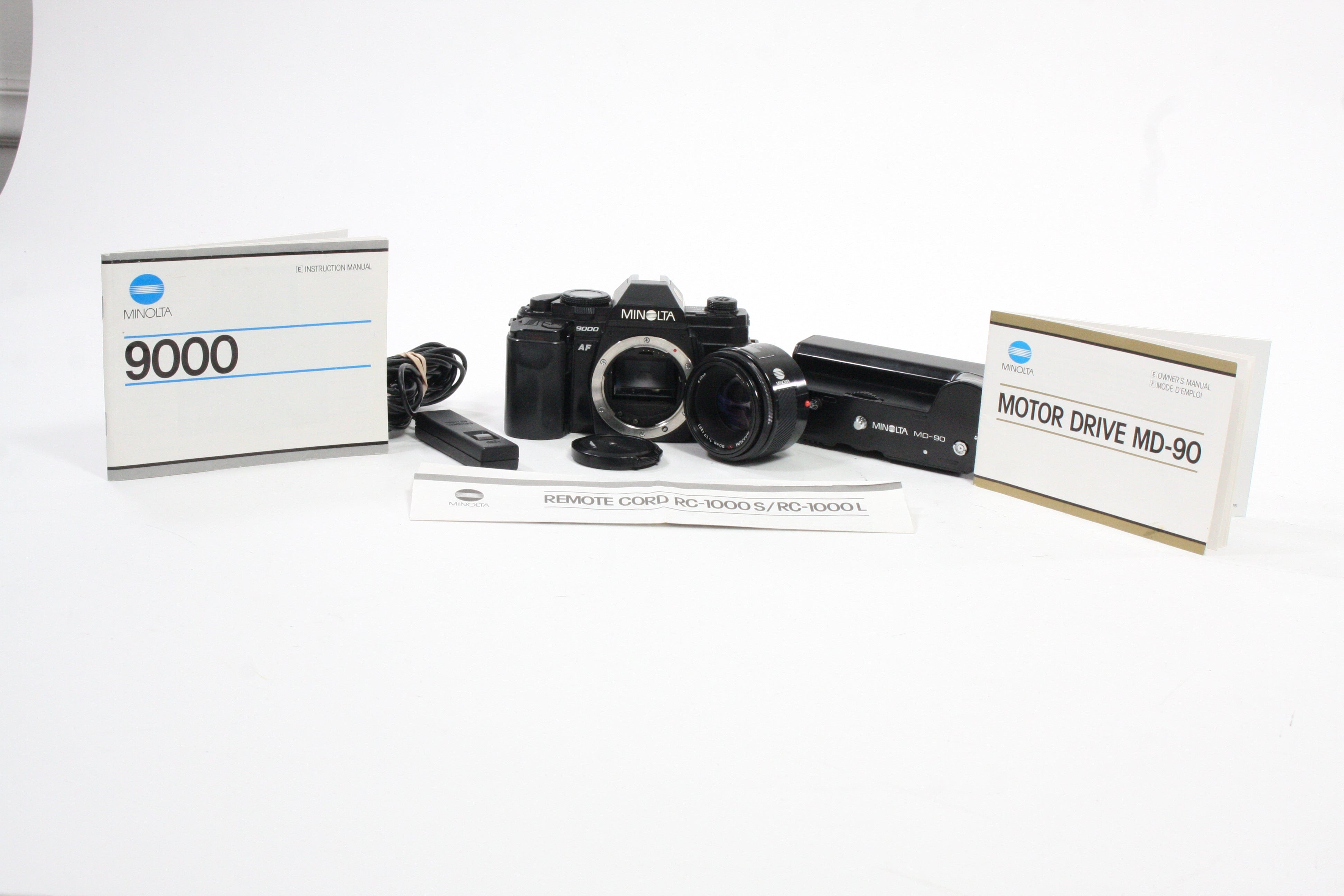 Minolta AF 9000 35mm SLR Camera with MD-90 Winder Battery Grip