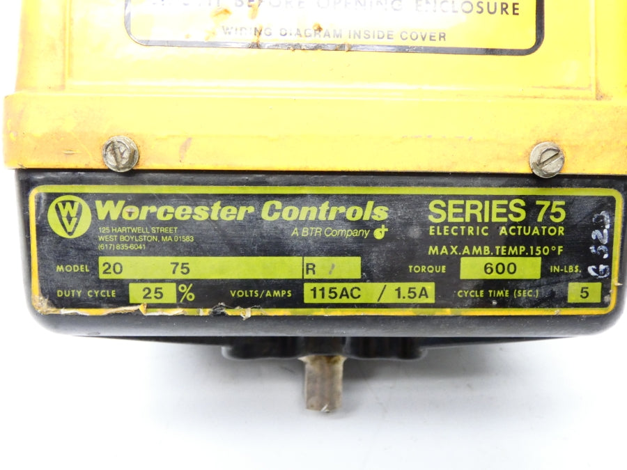 WORCESTER CONTROLS 2075R 115VAC 1.5A  UNMP