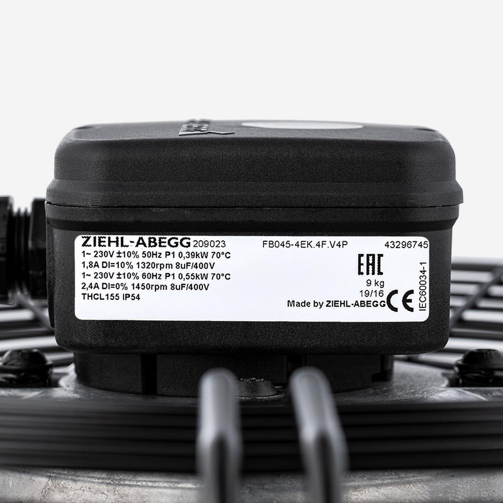 FB045-4EK.4F.V4P ZIEHL-ABEGG Axial Fan 0.41kW 230V 1.9A 1320rpm