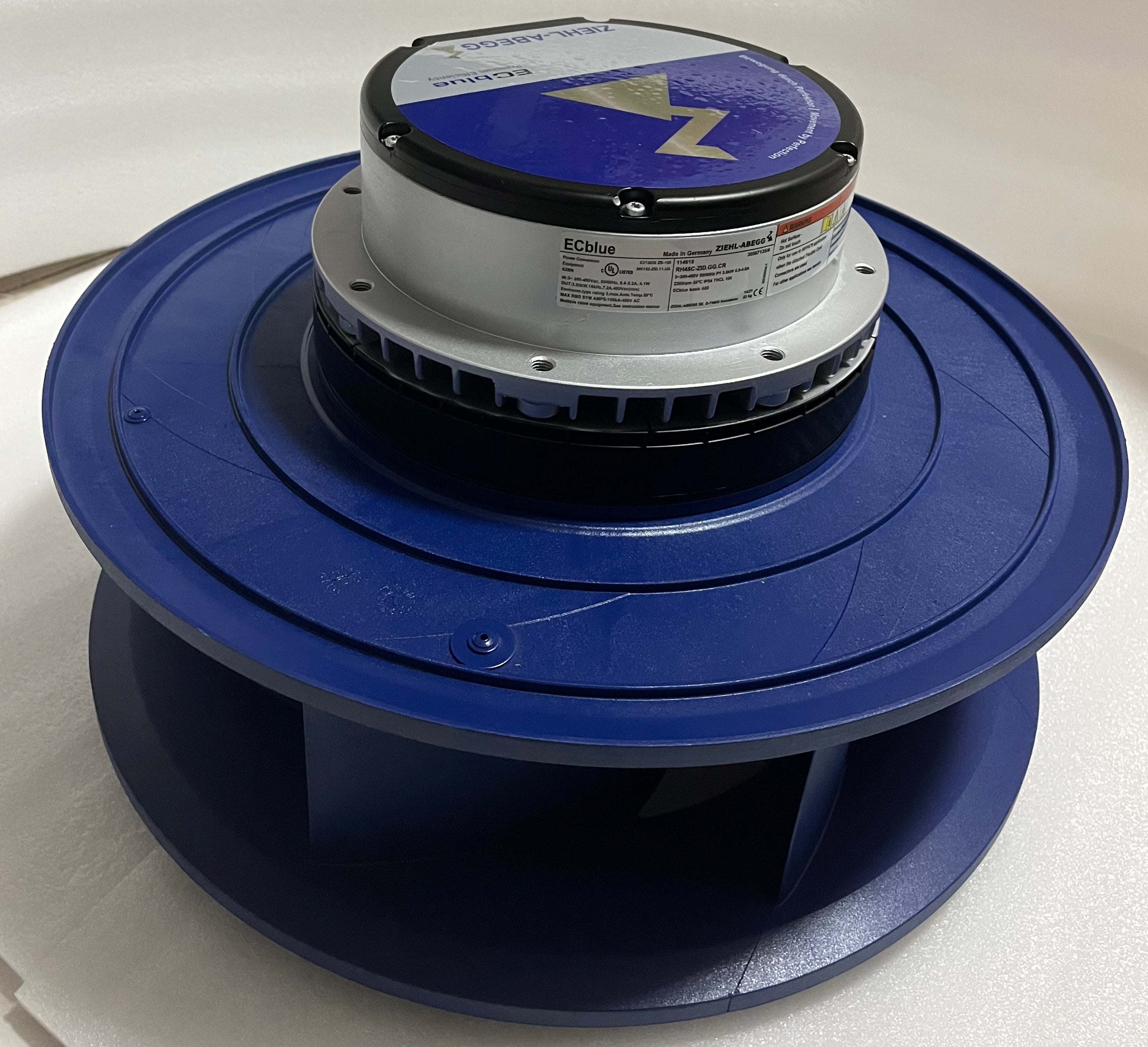 RH45I-ZID.GG.CR ZIEHL-ABEGG centrifugal fan 3-380/480V 3.6kW 5.8/4.6A 2260rpm 50/60HZ