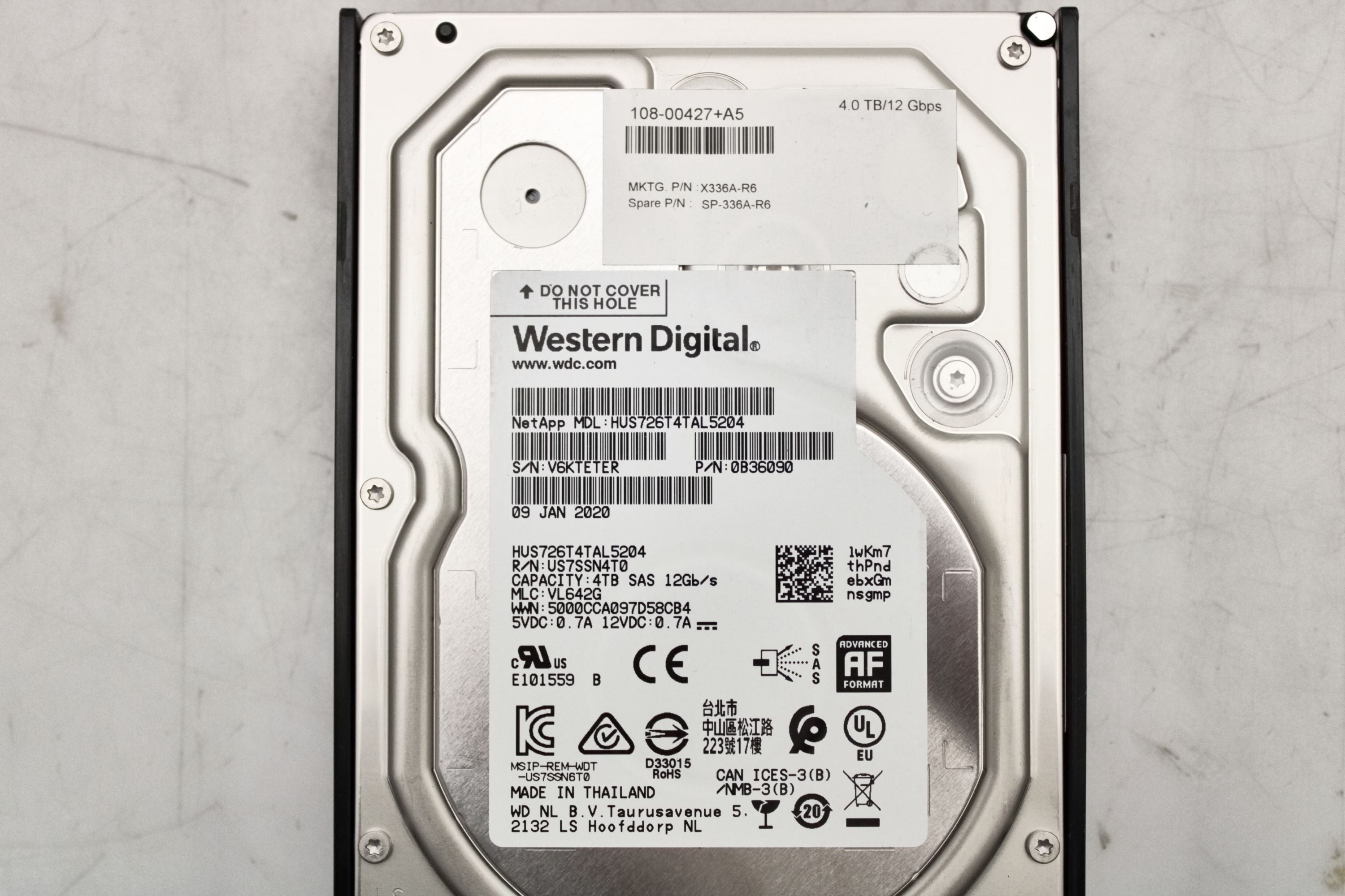 NetApp X336A-R6 4TB 7.2K 12G 3.5" HDD