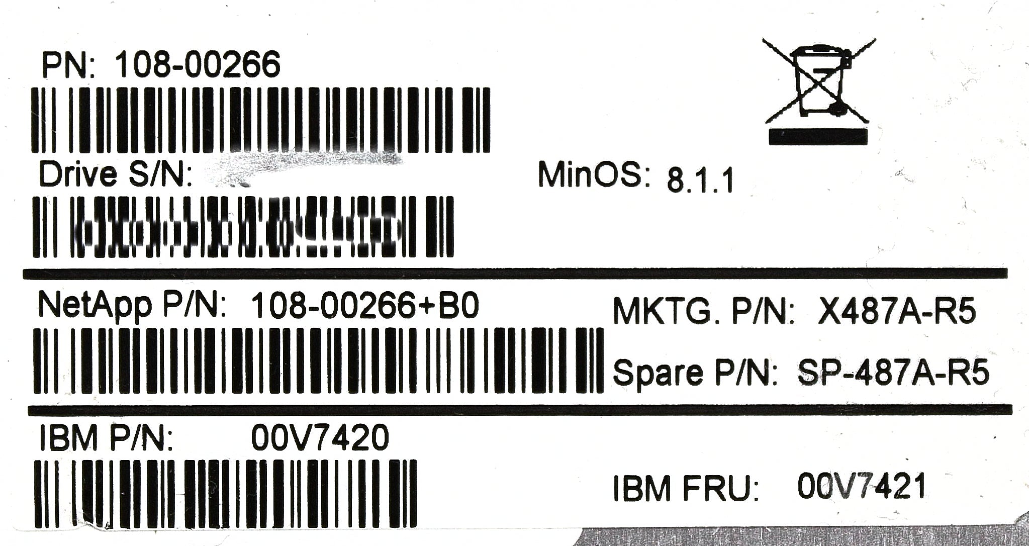 NetApp X487A-R5 600GB 10K SAS 2.5" (3.5 TRAY) HDD