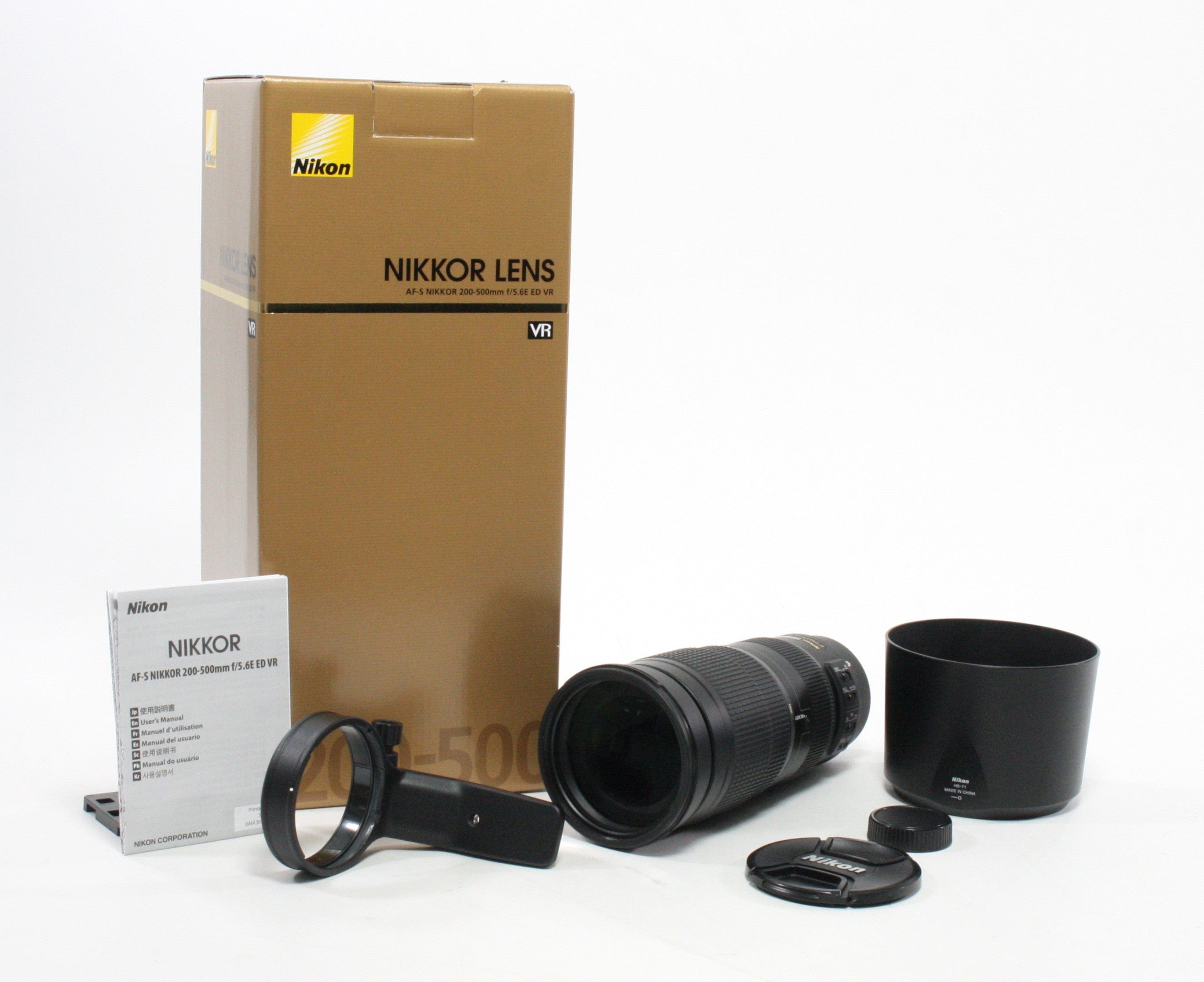Nikon 200-500mm f/5.6E Lens for Nikon F Mount Nikkor AF-S ED VR SWM