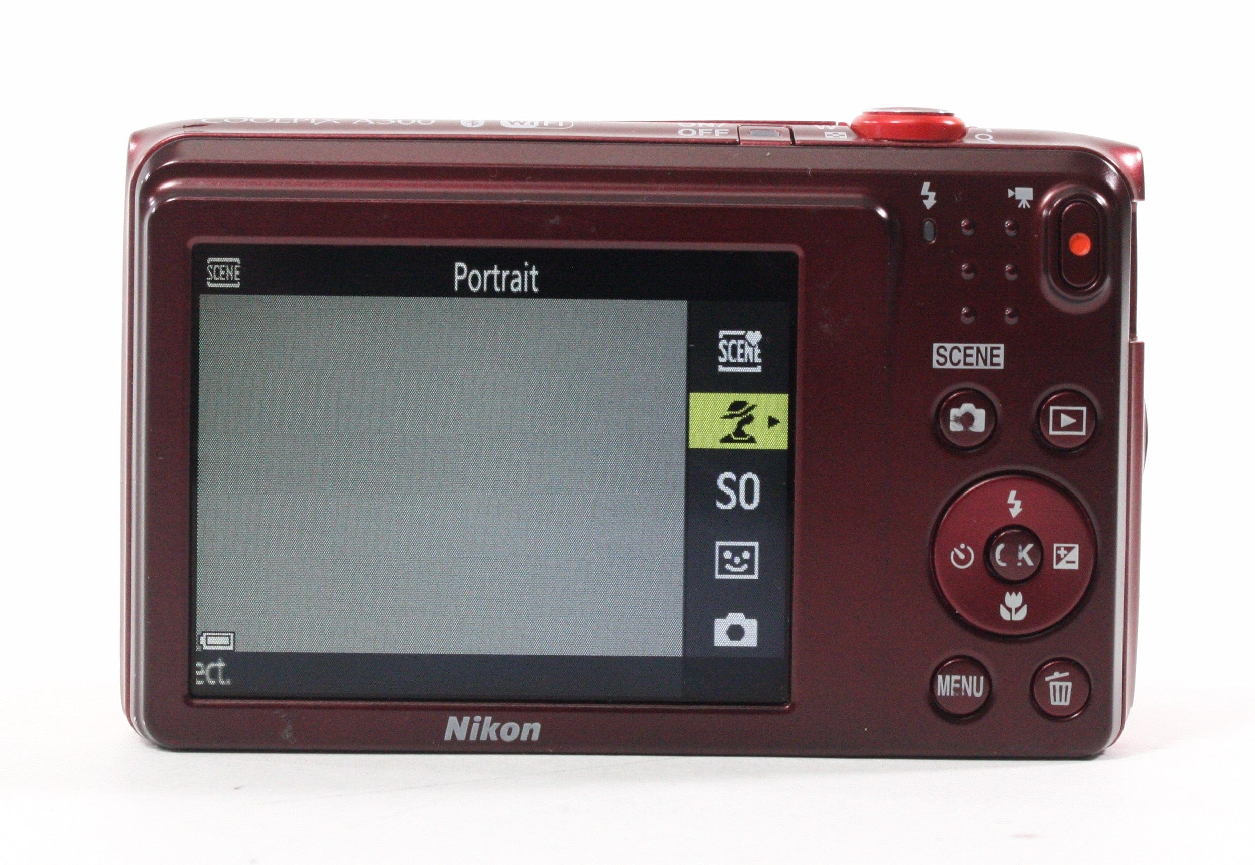 Nikon Coolpix A300 Digital Camera (Red) 8x Zoom 20.1mp
