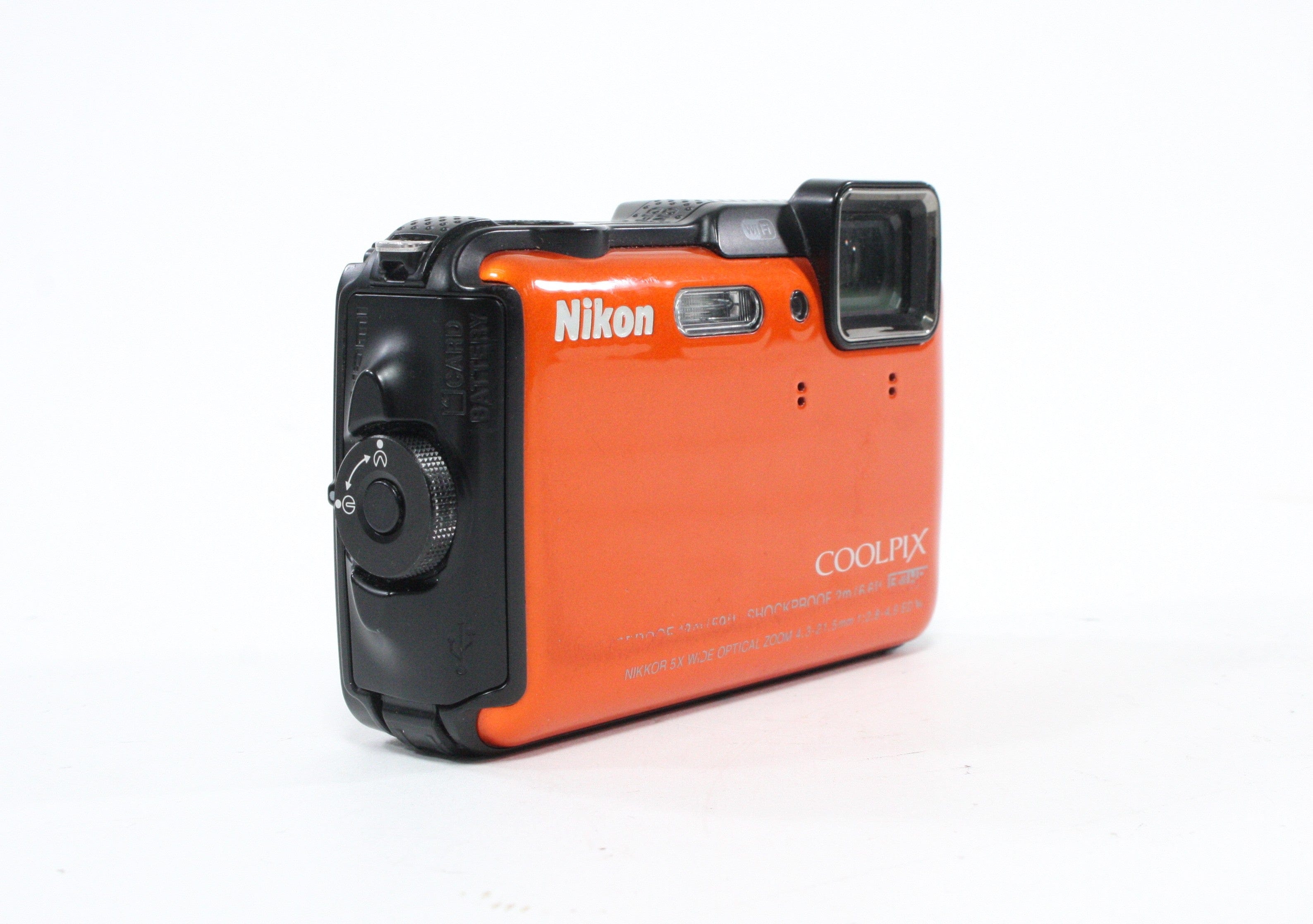 Nikon Coolpix AW120 Waterproof Digital Camera 5x Zoom 16.0p (Orange)