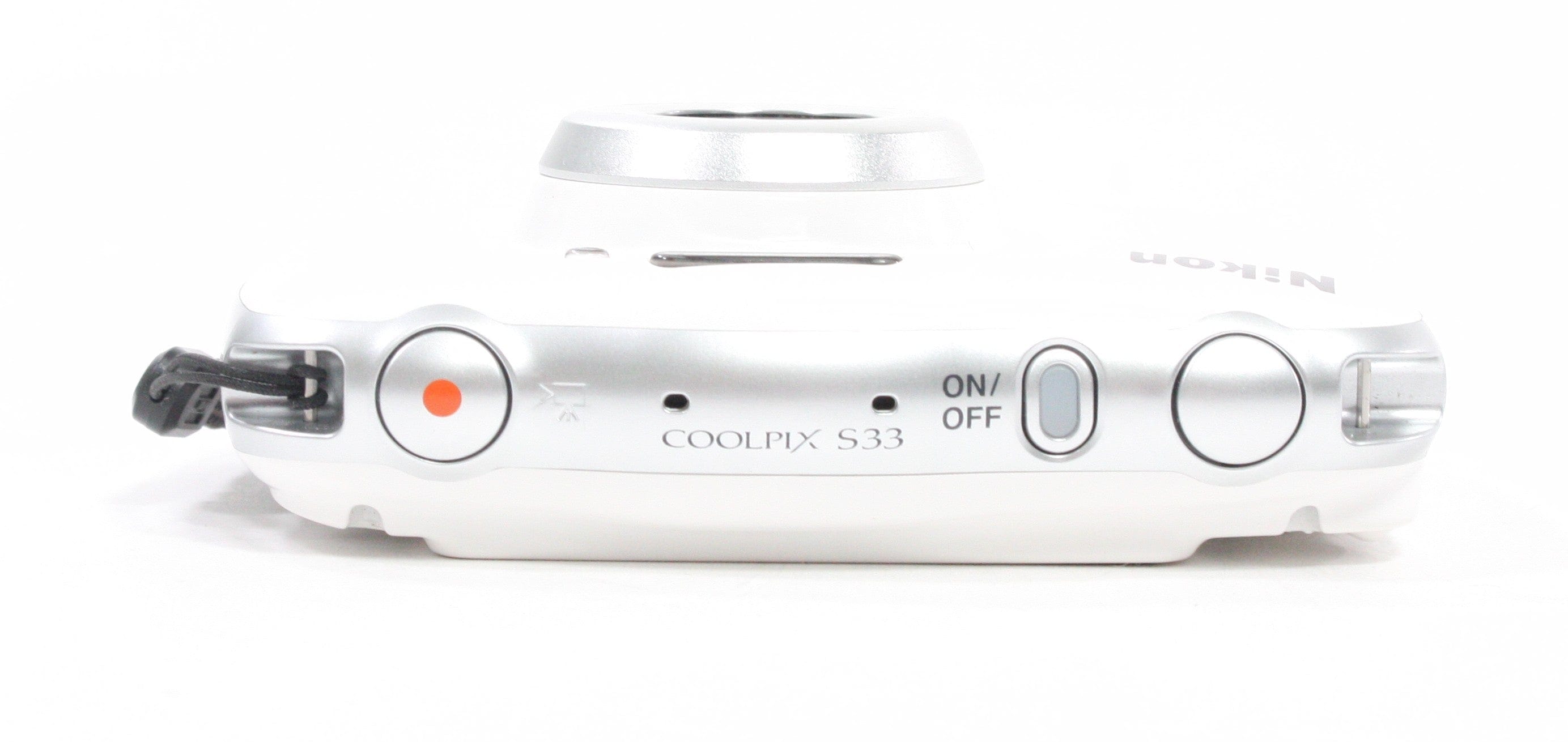 Nikon Coolpix S33 Waterproof Digital Camera (White)