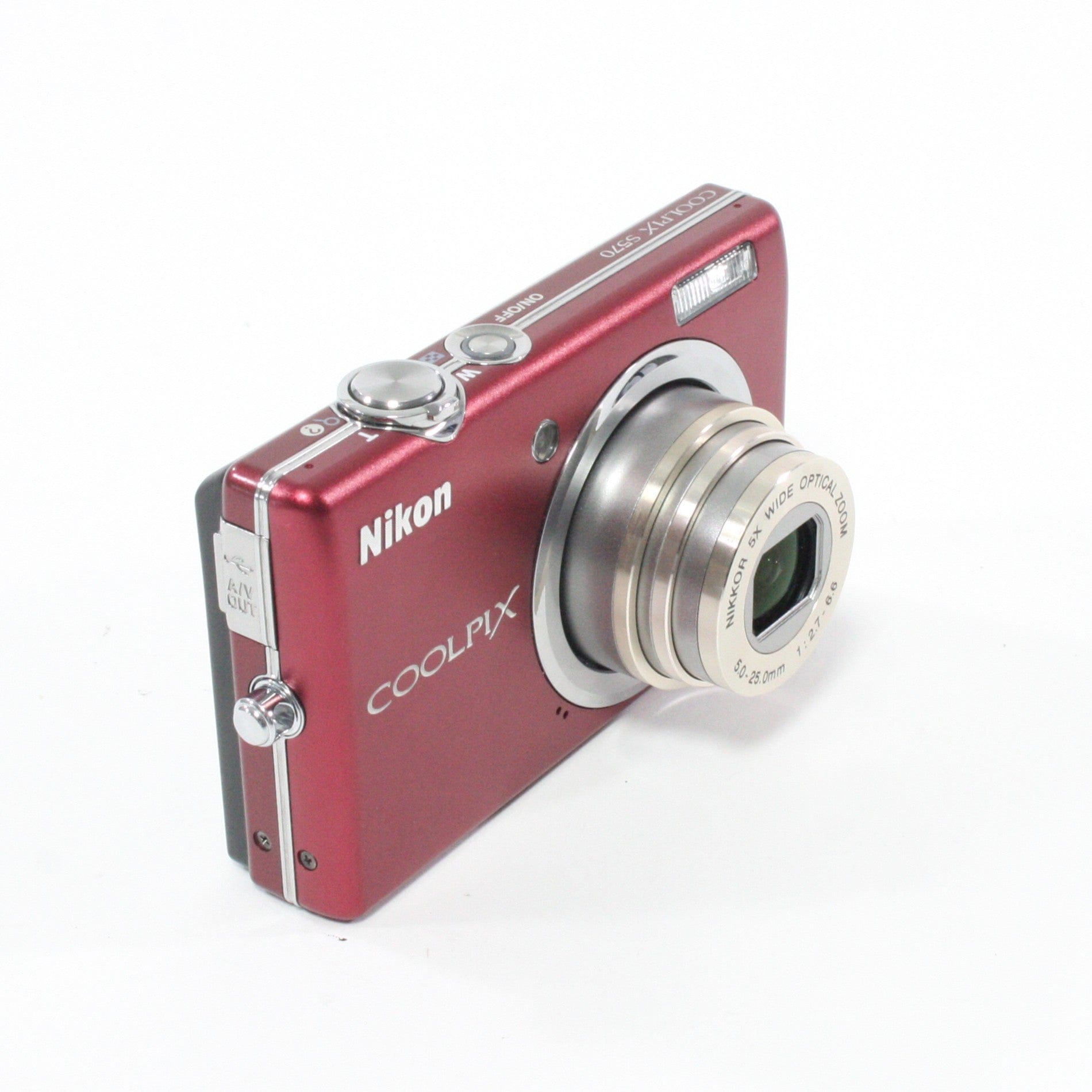 Nikon Coolpix S570 Point and Shoot Digital (Red)