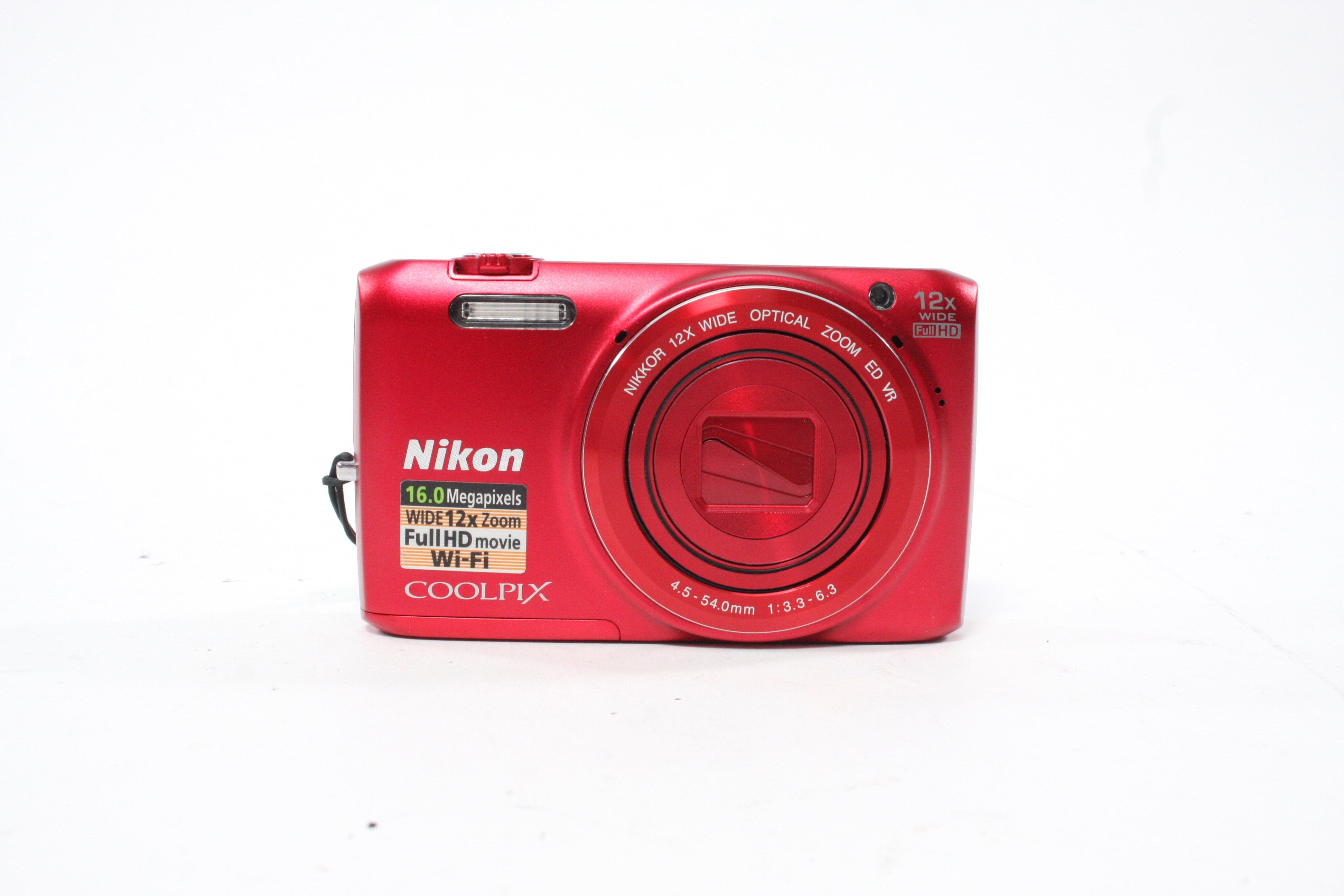 Nikon Coolpix S6800 Digital Point-and-Shoot Camera 12x Zoom 16.0mp (Red)