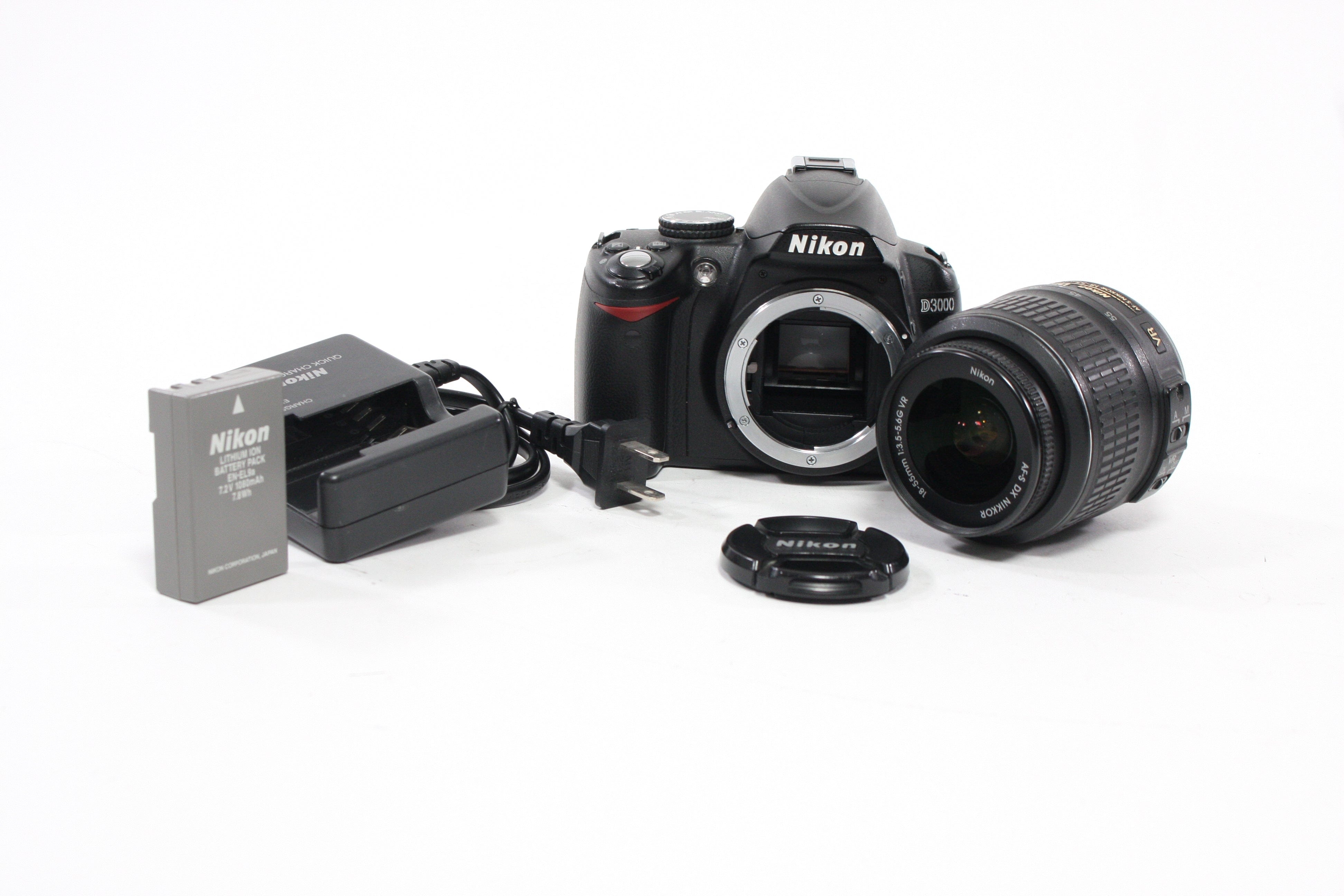 Nikon D3000 DLSR Camera with 18-55mm f/3.5-5.6G Lens with Shutter Count 8,795