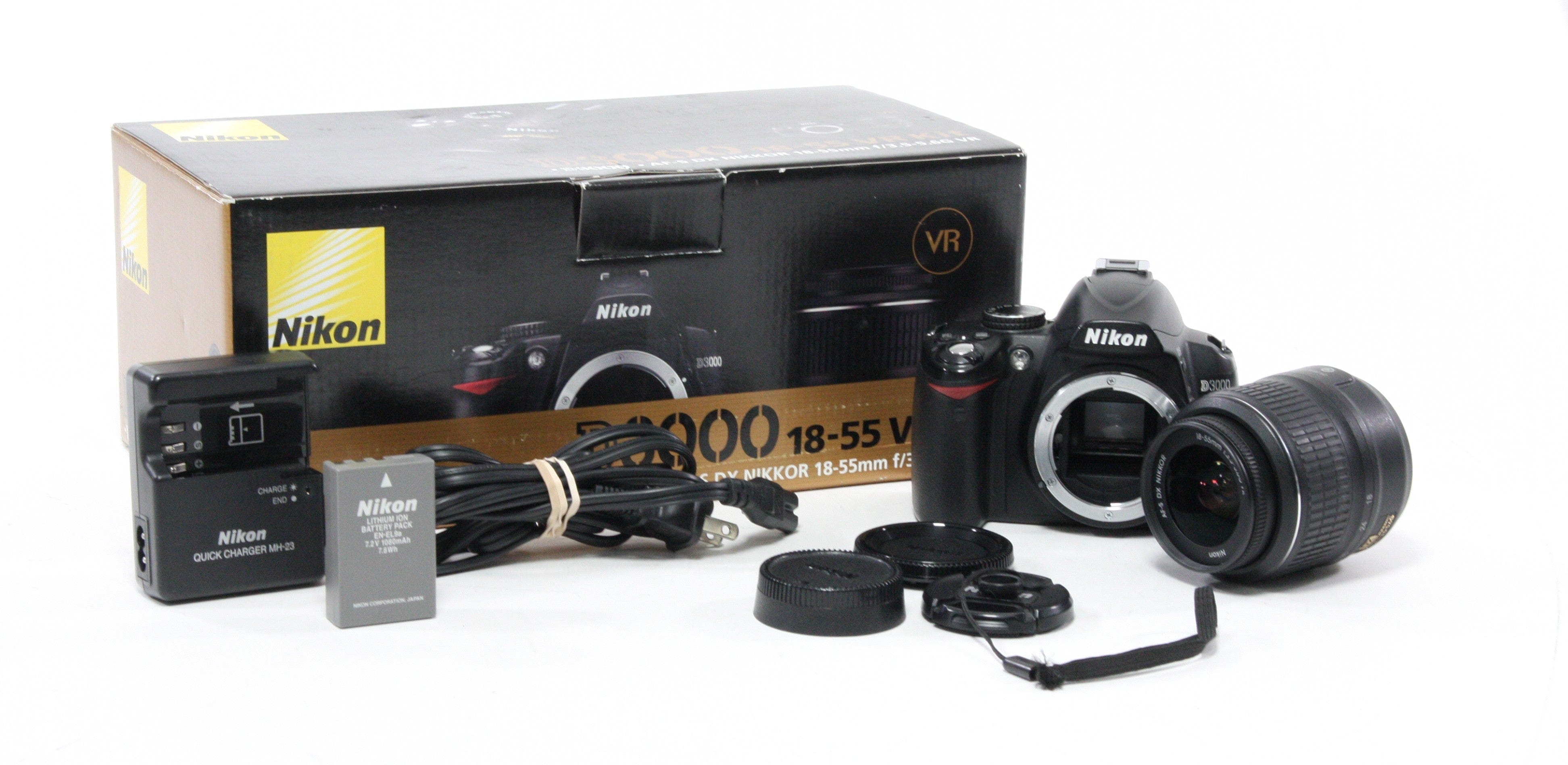 Nikon D3000 DSLR Camera with f/18-55 f/3.5-5.6 G Lens with a Shutter Count 9,964