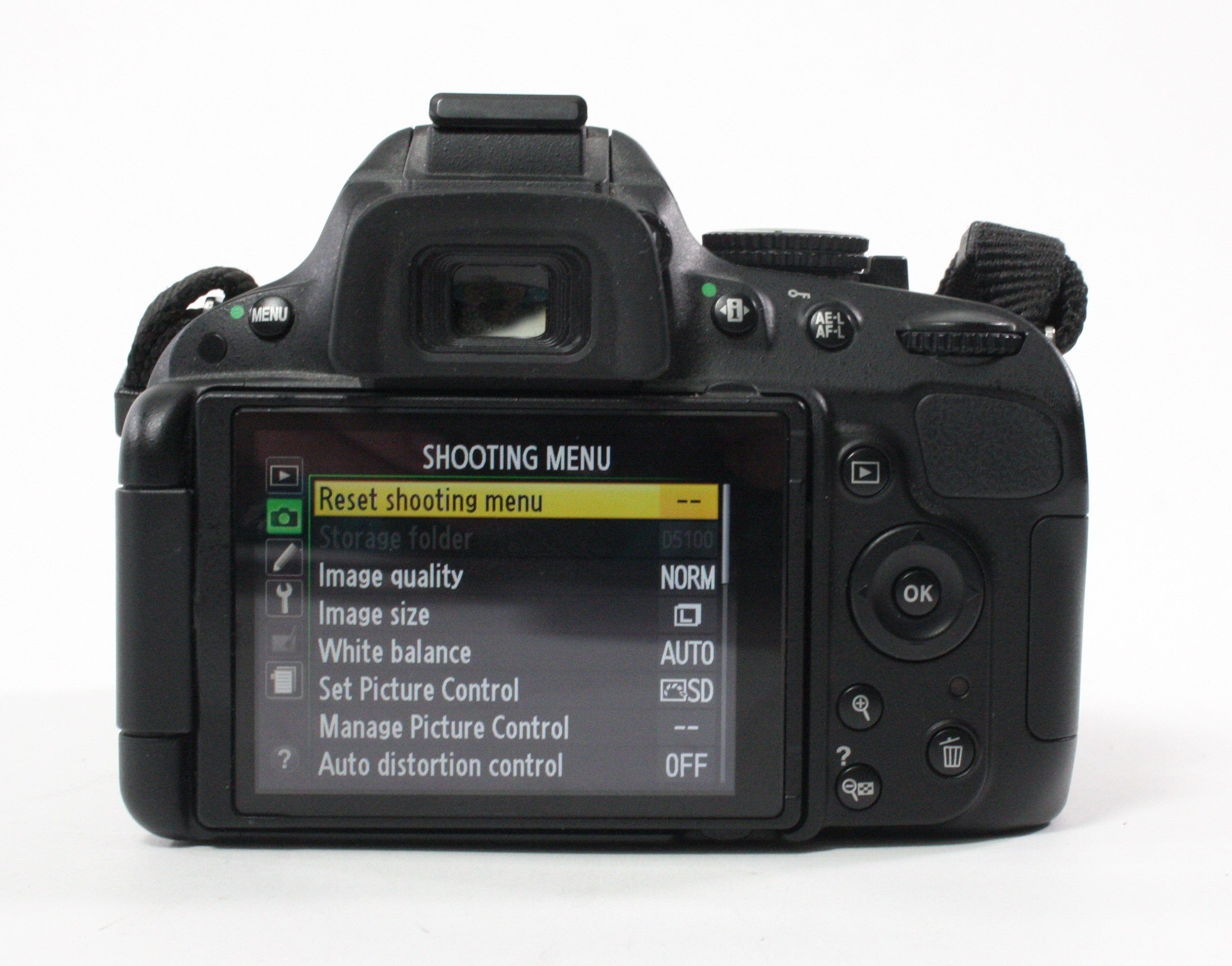 Nikon D5100 DSLR with Nikon 18-70mm f/3.5-4.5G DX ED AF-S Lens with Shutter Count 990